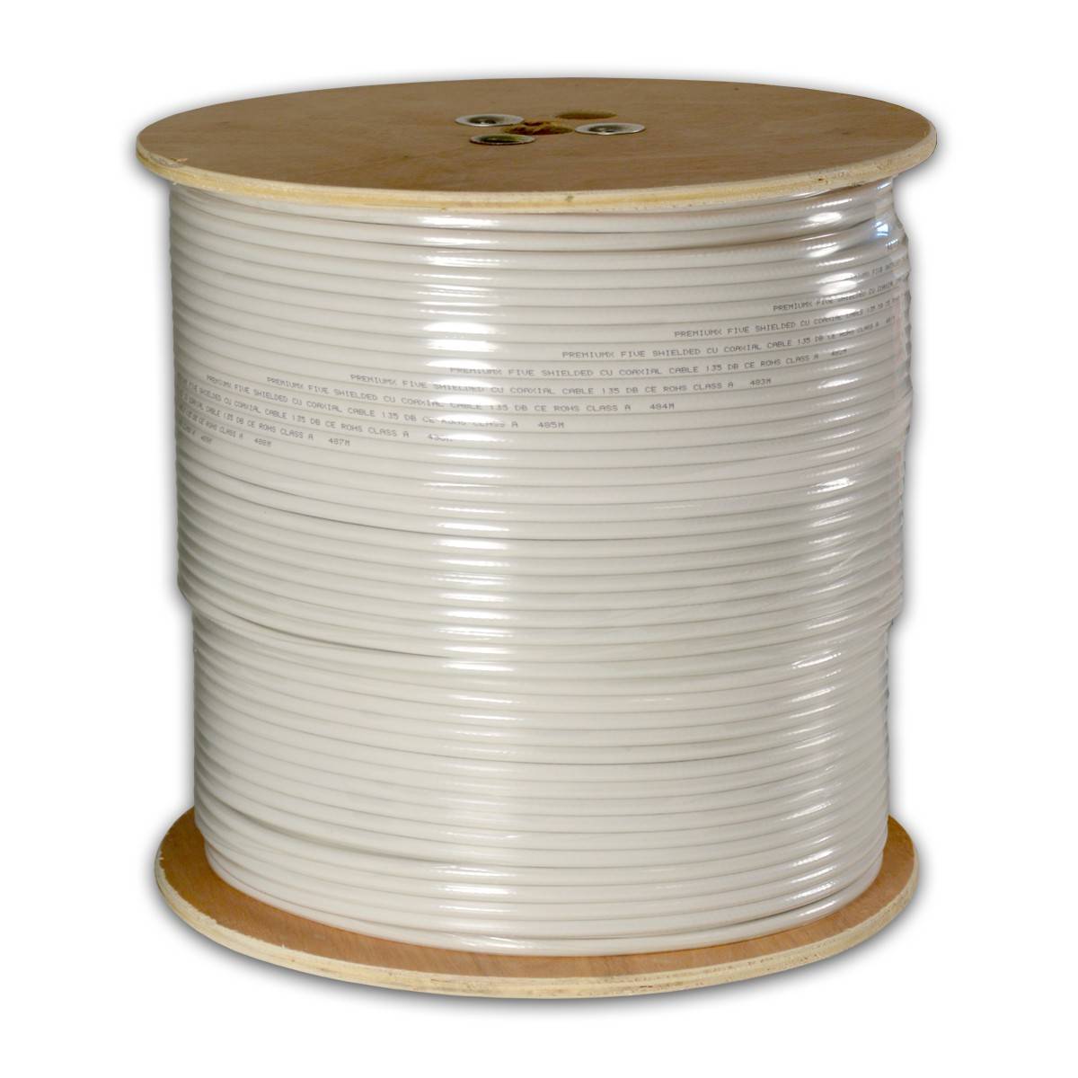 PremiumX 500m Deluxe Pro Koaxialkabel 135 dB 5-fach geschirmt Reines Kupfer Antennenkabel für Digital Satelliten Sat TV