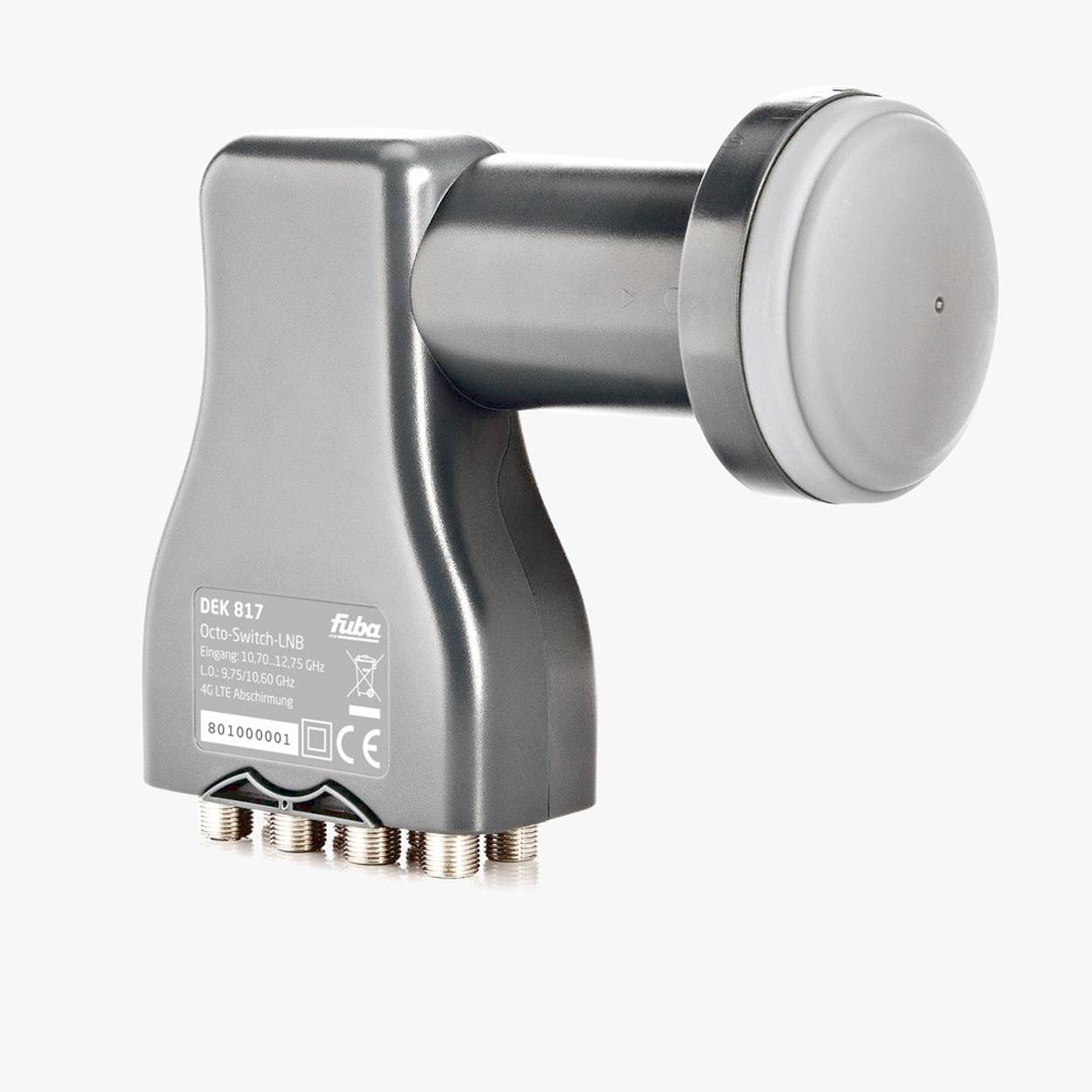Fuba DAL 808 B Sat Anlage Antenne Schüssel Spiegel Octo LNB DEK 817 8 Teilnehmer Alu Sat-Schüssel/Sat-Spiegel Braun<br>+ Fuba DEK 817 Octo LNB für
