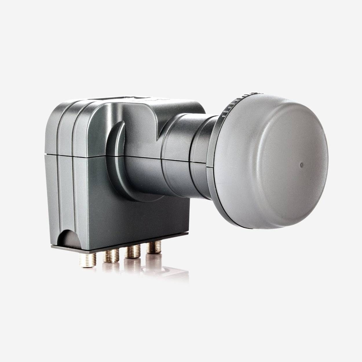 Fuba DAL 804 B Sat Satelliten Anlage Schüssel Alu Braun Quad LNB DEK 417 4 Teilnehmer HDTV 4K 3D kompatibel