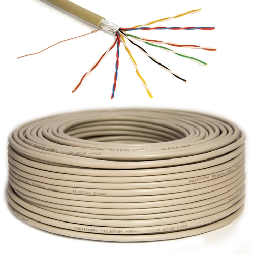 PremiumX 50m Telefonkabel 8x2x0,6mm J-Y(ST)Y Telefonleitung 16-Adern rund Fernmeldekabel Installationsleitung Verlegekabel PremiumX 50m Telefonkabel 8x2x0,6mm J-Y(ST)Y Telefonleitung 16-Adern rund Fernmeldekabel Installationsleitung Verlegekabel