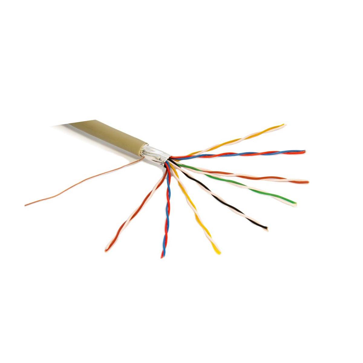 PremiumX 50m Telefonkabel 8x2x0,6mm J-Y(ST)Y Telefonleitung 16-Adern rund Fernmeldekabel Installationsleitung Verlegekabel