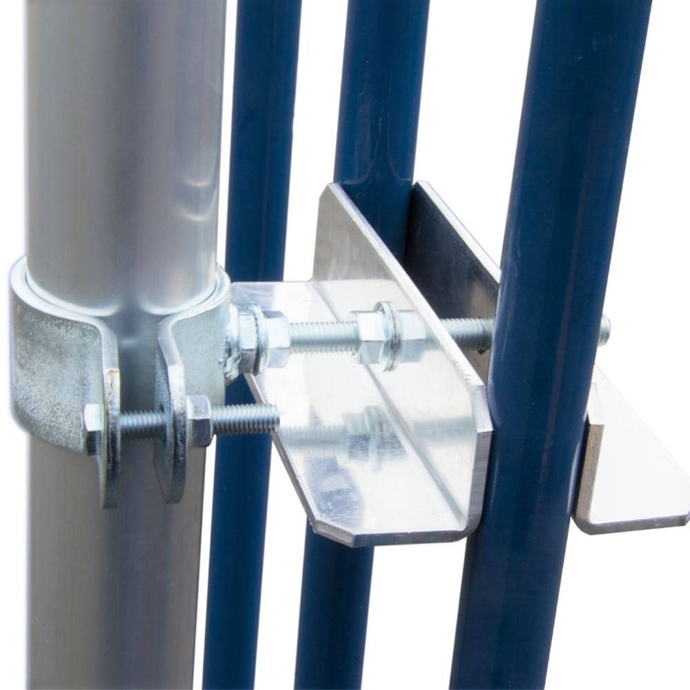 PremiumX Klemmhalter 100cm Ø 50mm ALU mit Schelle SAT Mast Geländerhalter Geländerklemmhalterung Antenne Zaunhalter Balkon-Streben universal Gelän