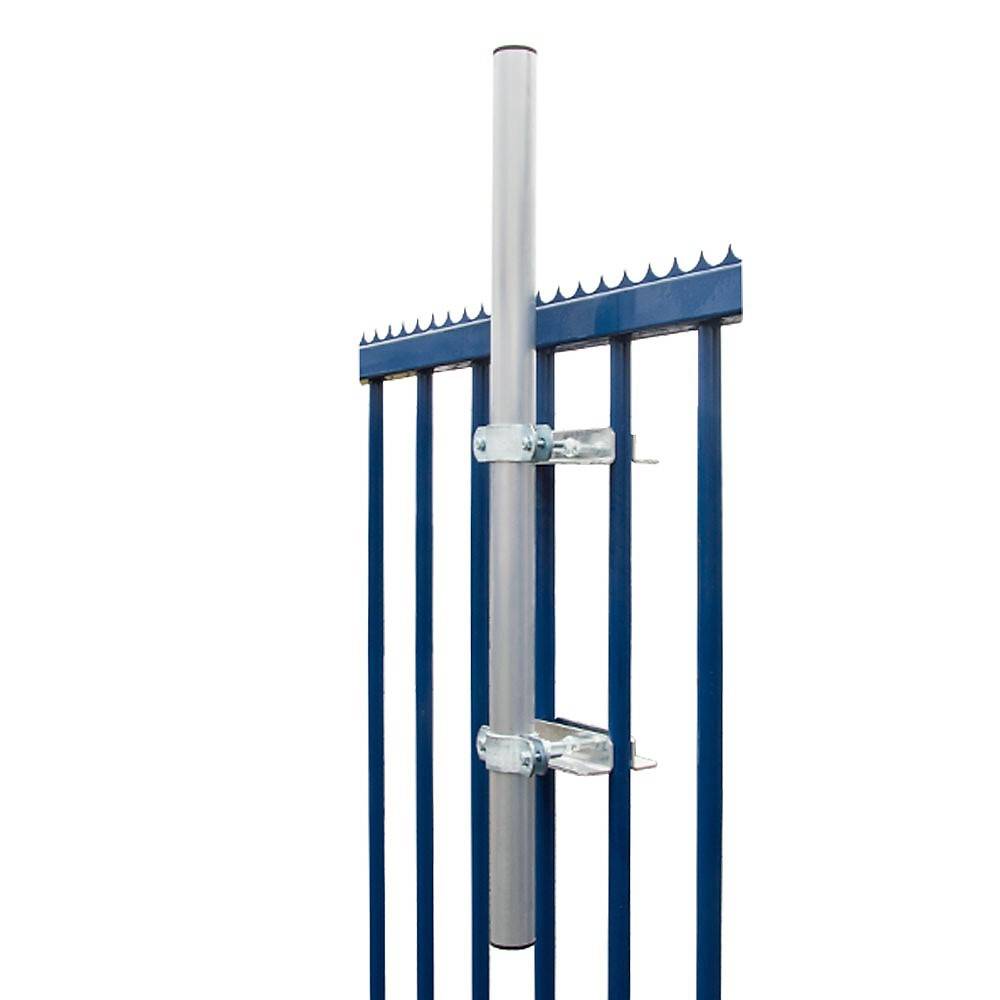 PremiumX Klemmhalter 100cm Ø 50mm ALU mit Schelle SAT Mast Geländerhalter Geländerklemmhalterung Antenne Zaunhalter Balkon-Streben universal Gelän