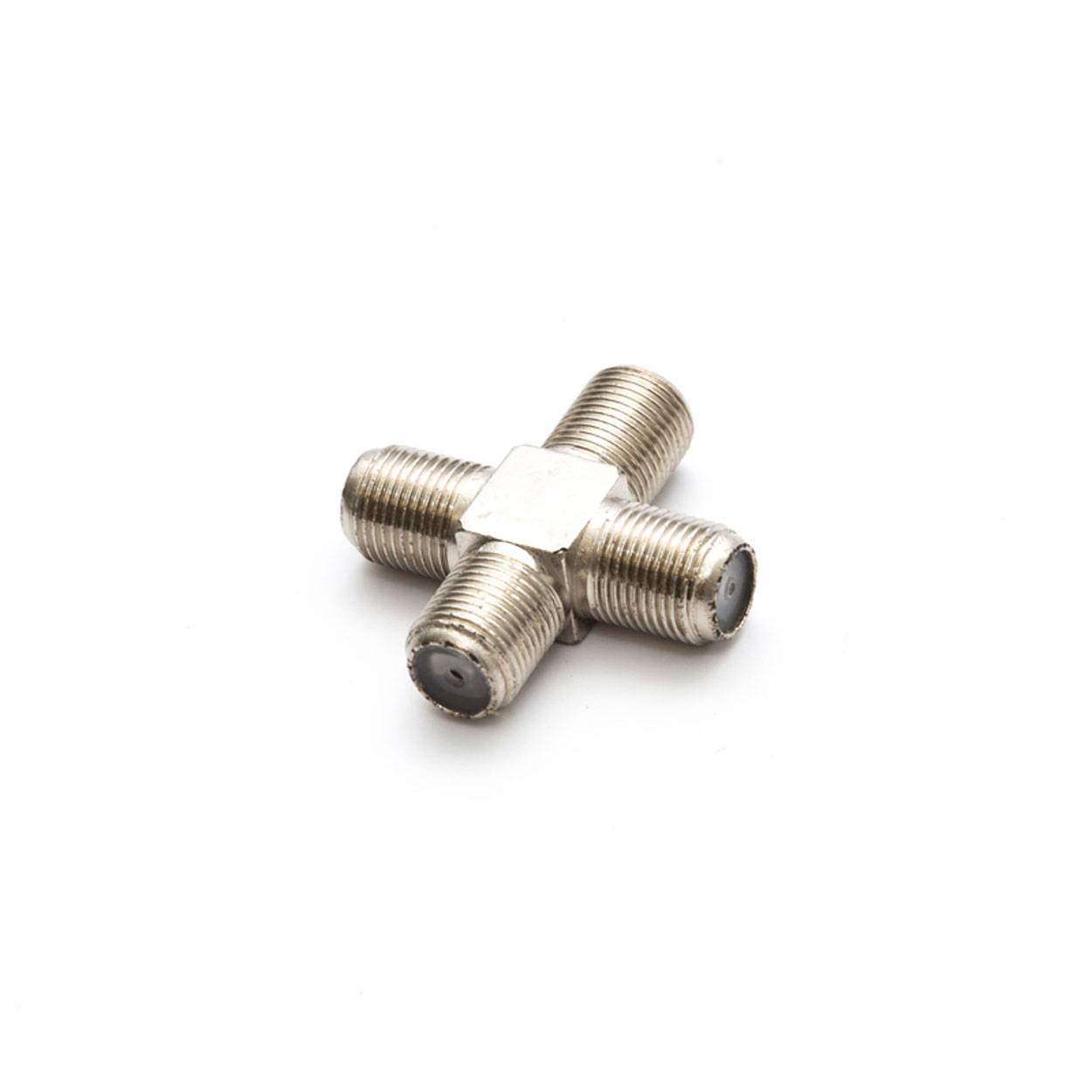 PremiumX Verteiler F-Adapter F-Buchse auf 3X F-Kupplungen Splitter Verbinder für Koaxialkabel Antennenkabel