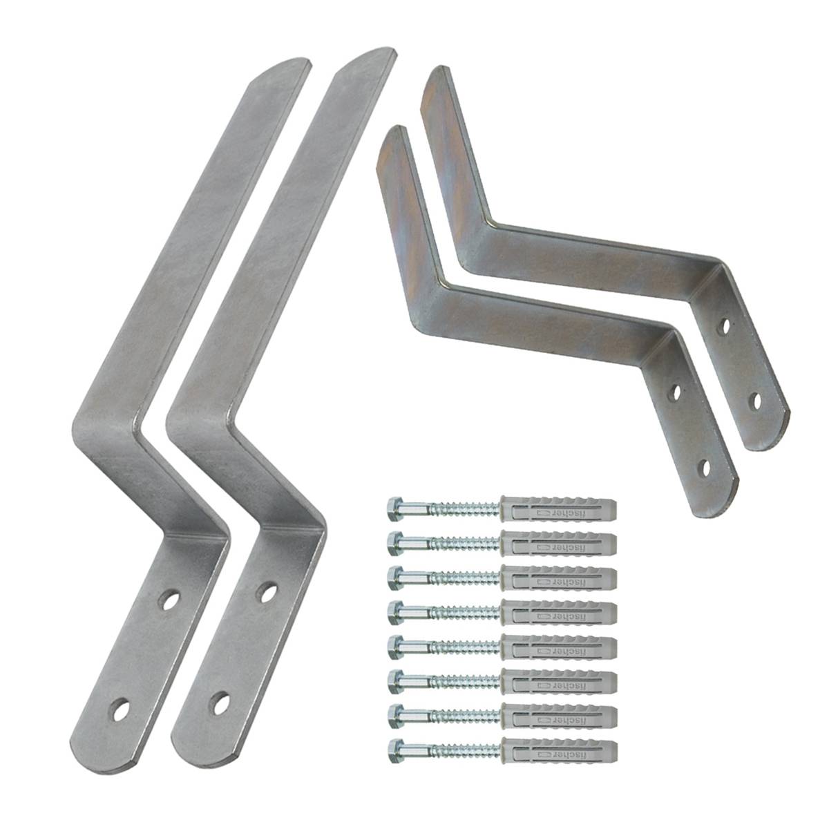 PremiumX Wandhalterung für Festzeltgarnitur Bierbank Biertisch Wand Halterung Garnitur Aufhängung 1 Tisch 2 Bänke Stahl-Wandhaken Halter Set inkl