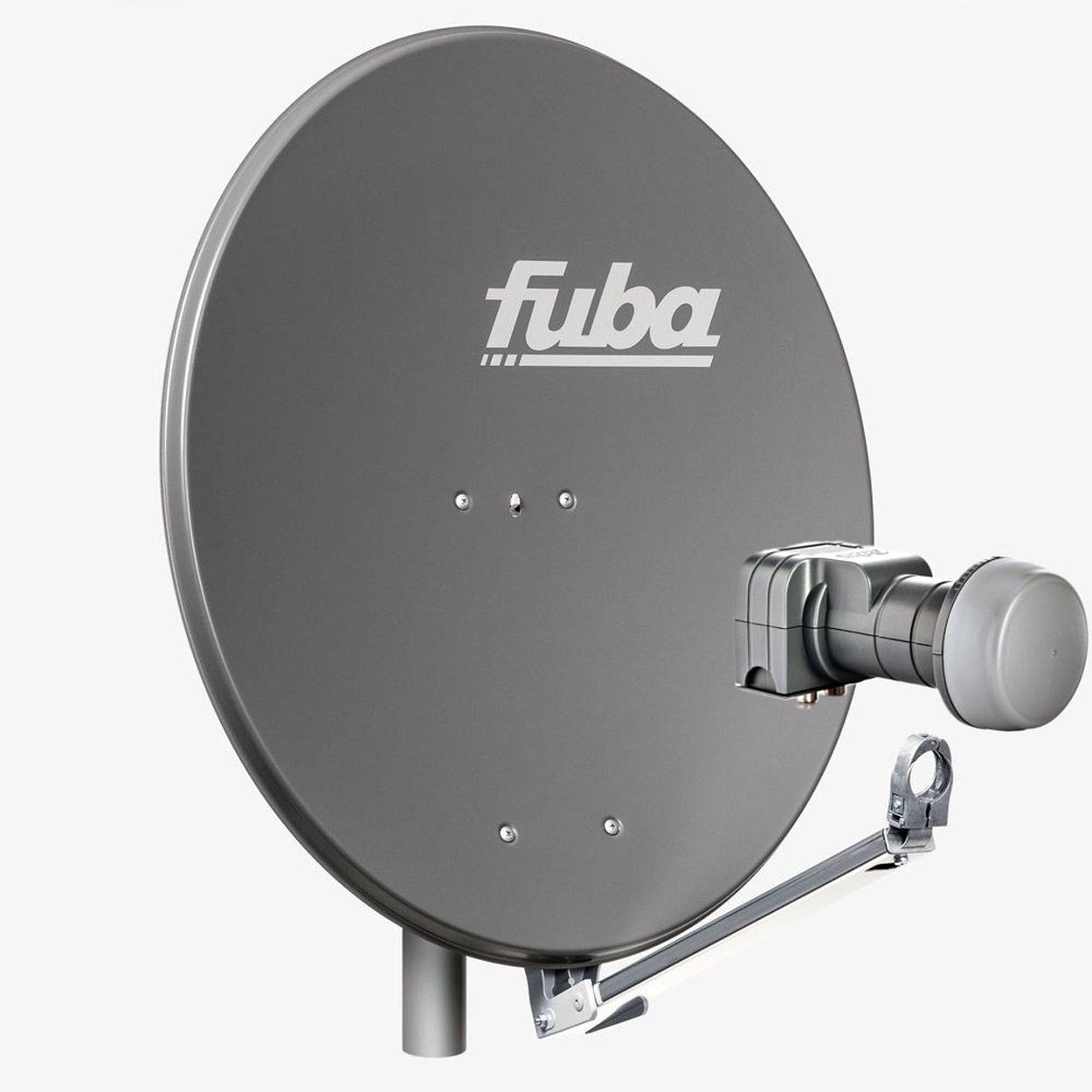 Fuba DAL 802 A Sat Anlage Antenne Schüssel Spiegel Twin LNB DEK 217 2 Teilnehmer Alu Sat-Schüssel/Sat-Spiegel Anthrazit + Fuba DEK 217 Twin LNB für