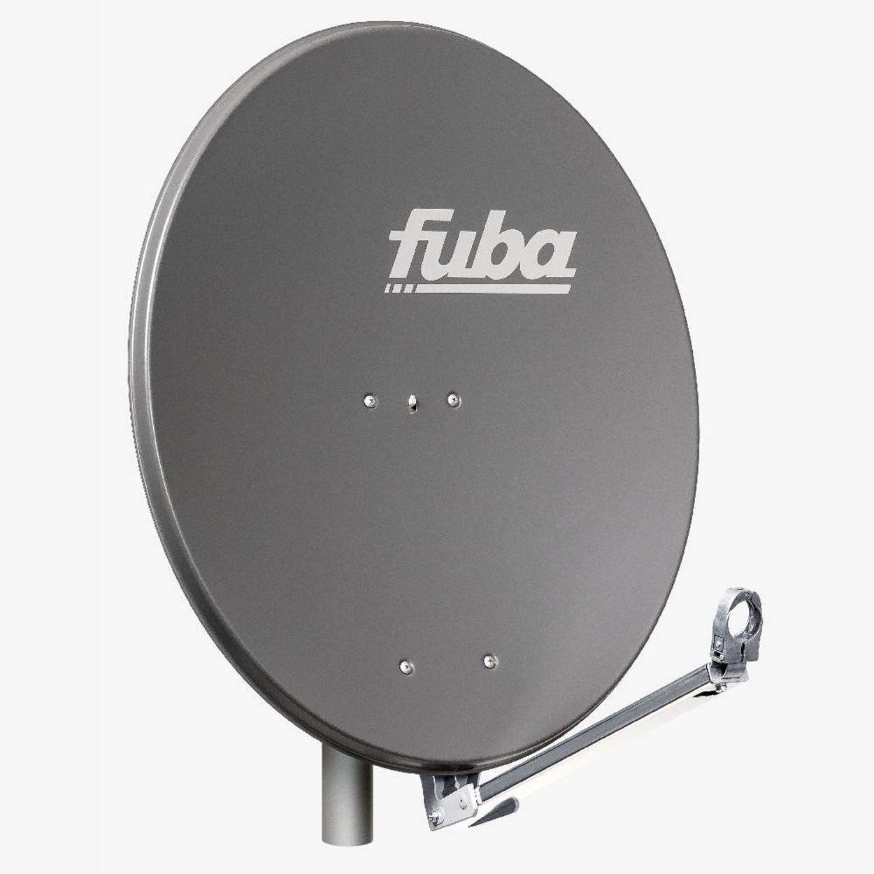 Fuba DAL 801 A + Single LNB Sat Satelliten Anlage Schüssel DEK 117 1 Teilnehmer Alu Spiegel Anthrazit für 1 Teilnehmer HDTV 4K 3D kompatibel Alumin