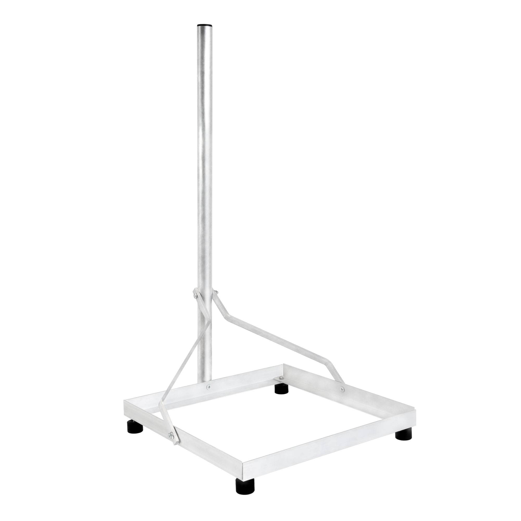 PremiumX Balkonständer 50x50cm Aluminium Mast 1m Flachdachhalterung Flachdachständer SAT Halterung für Satelliten-Schüssel