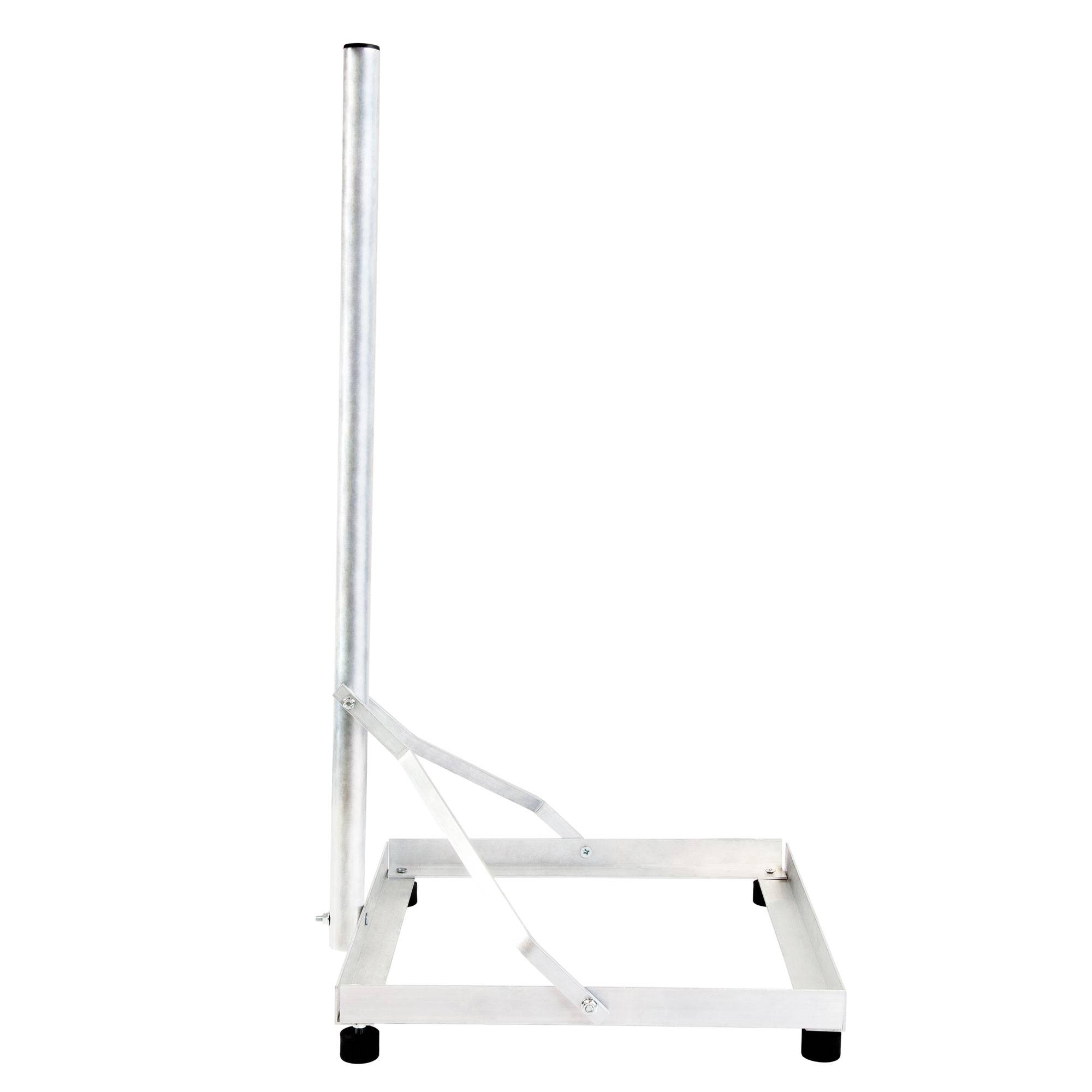 PremiumX Balkonständer 50x50cm Aluminium Mast 1m Flachdachhalterung Flachdachständer SAT Halterung für Satelliten-Schüssel