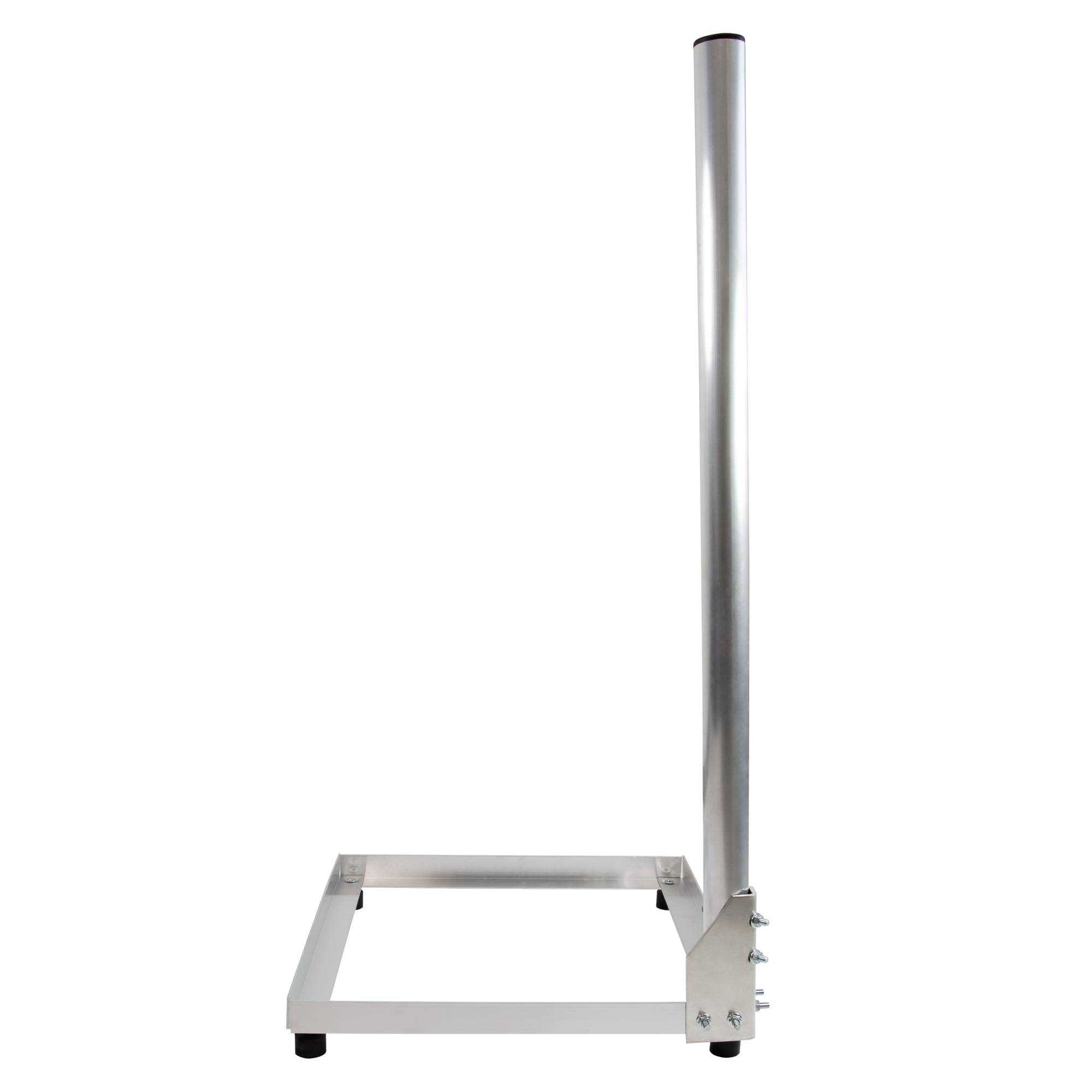 SkyRevolt Balkonständer Aluminium 50x50cm 1m Mast Ø 50mm Eckmast Tersassenständer SAT Flachdach-Halterung Standgestell