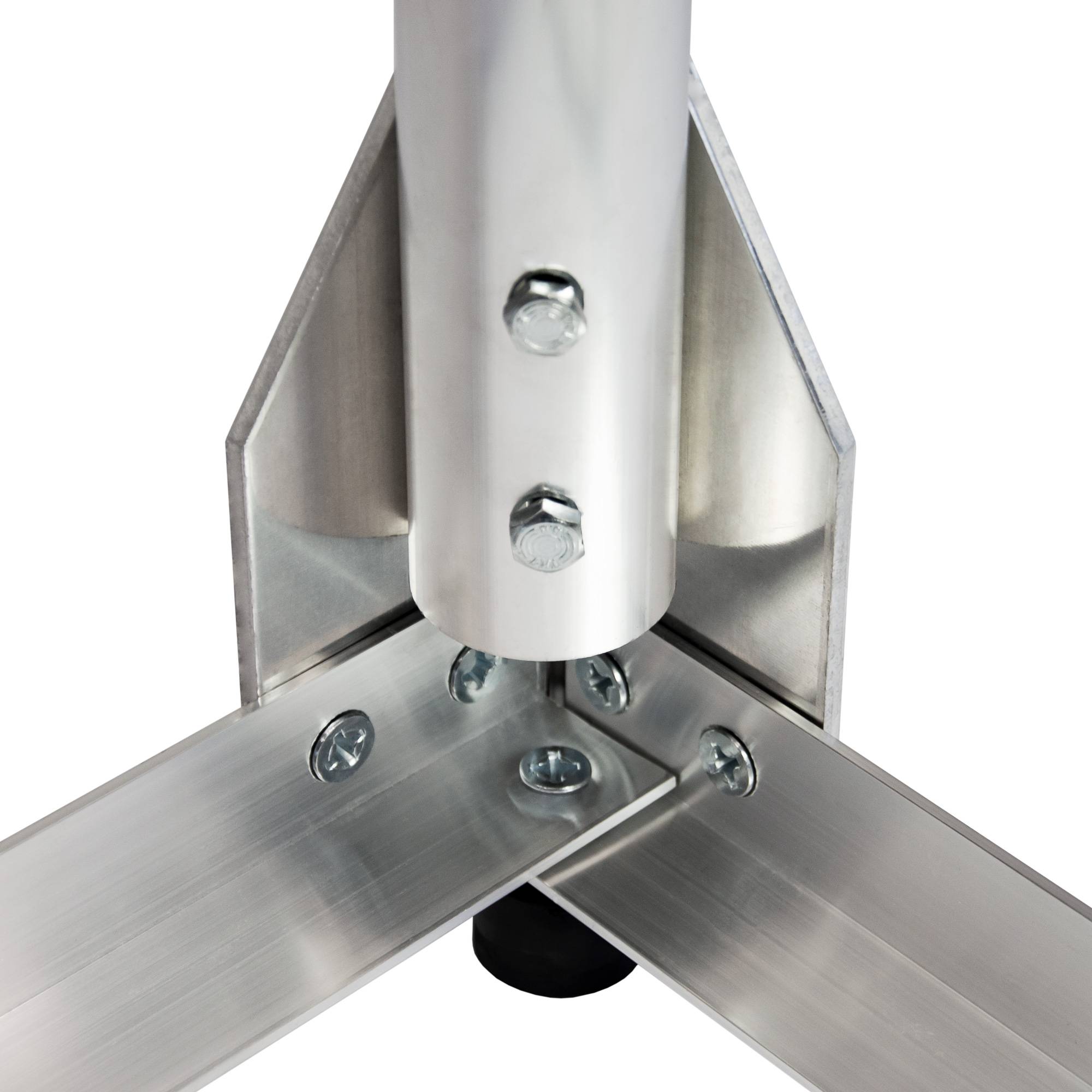 SkyRevolt Balkonständer Aluminium 50x50cm 1m Mast Ø 50mm Eckmast Tersassenständer SAT Flachdach-Halterung Standgestell