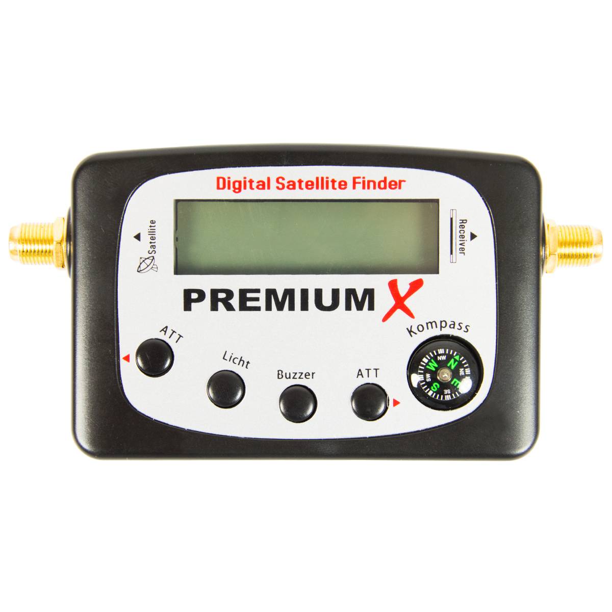 PremiumX PXF-22 Satelliten-Finder Digital Sat Finder LCD Display Tonsignal Kompass Satelliten Messgerät