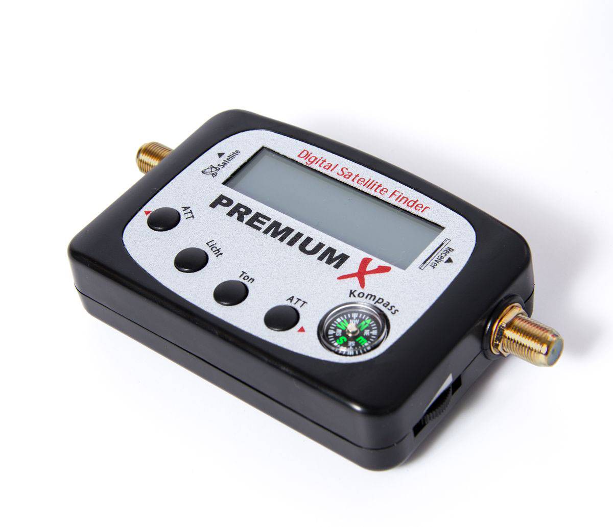 PremiumX PXF-22 Satelliten-Finder Digital Sat Finder LCD Display Tonsignal Kompass Satelliten Messgerät