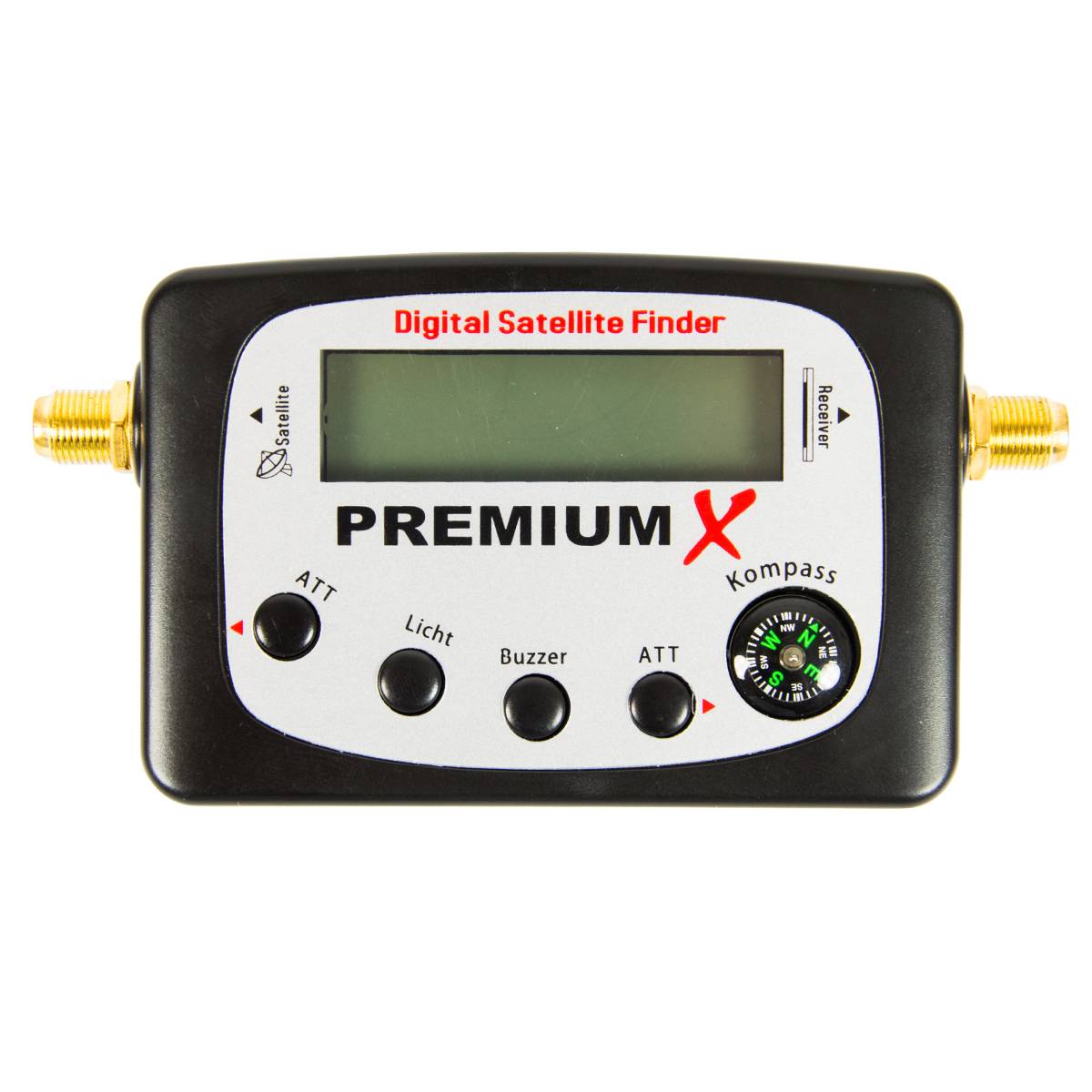 PremiumX PXF-22 Satelliten-Finder Digital Sat Finder LCD Display Tonsignal Kompass Satelliten Messgerät