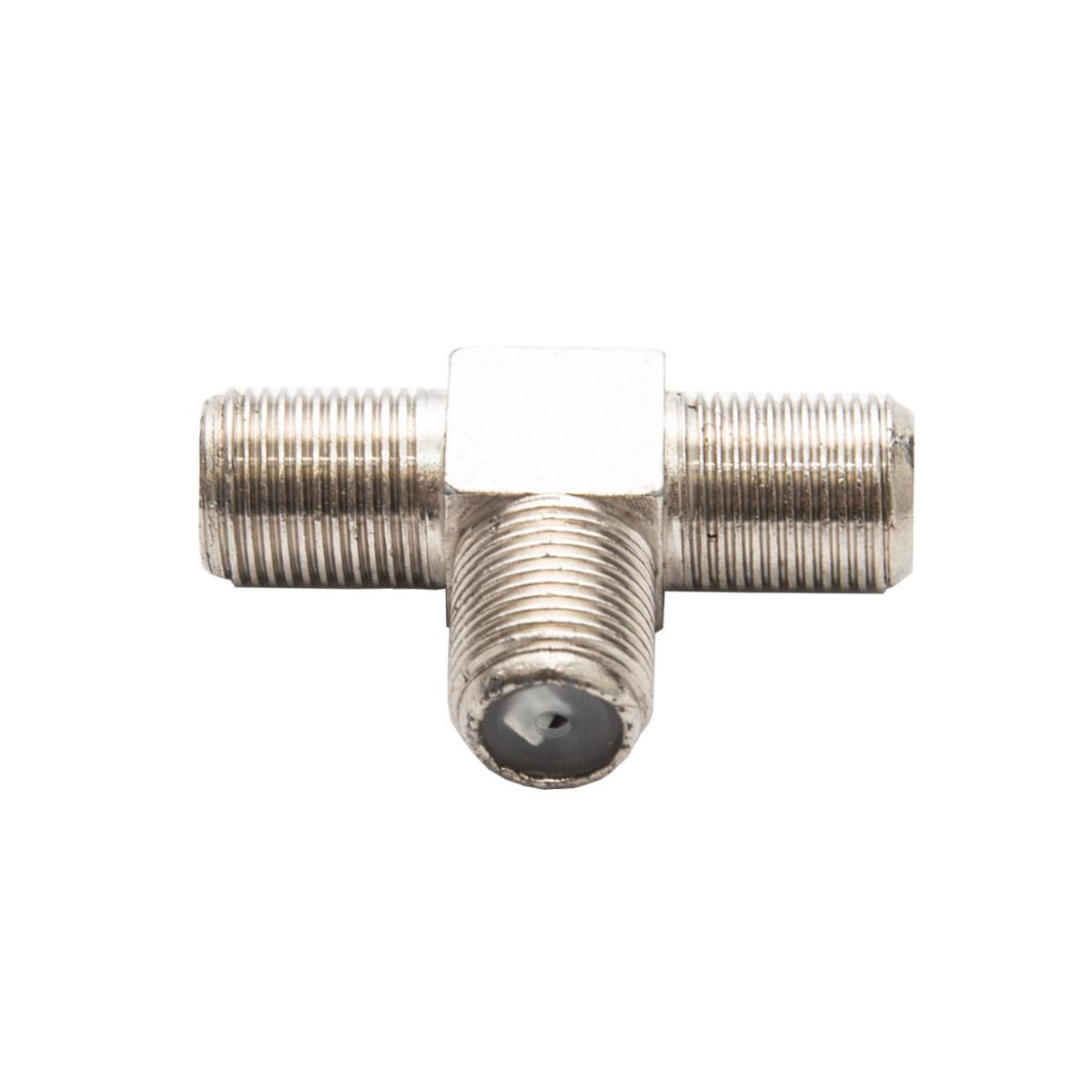 PremiumX 20x 3-fach T-Verteiler F-Adapter 3x F-Buchse F-Kupplungen Splitter Verbinder für Koaxialkabel Antennenkabel