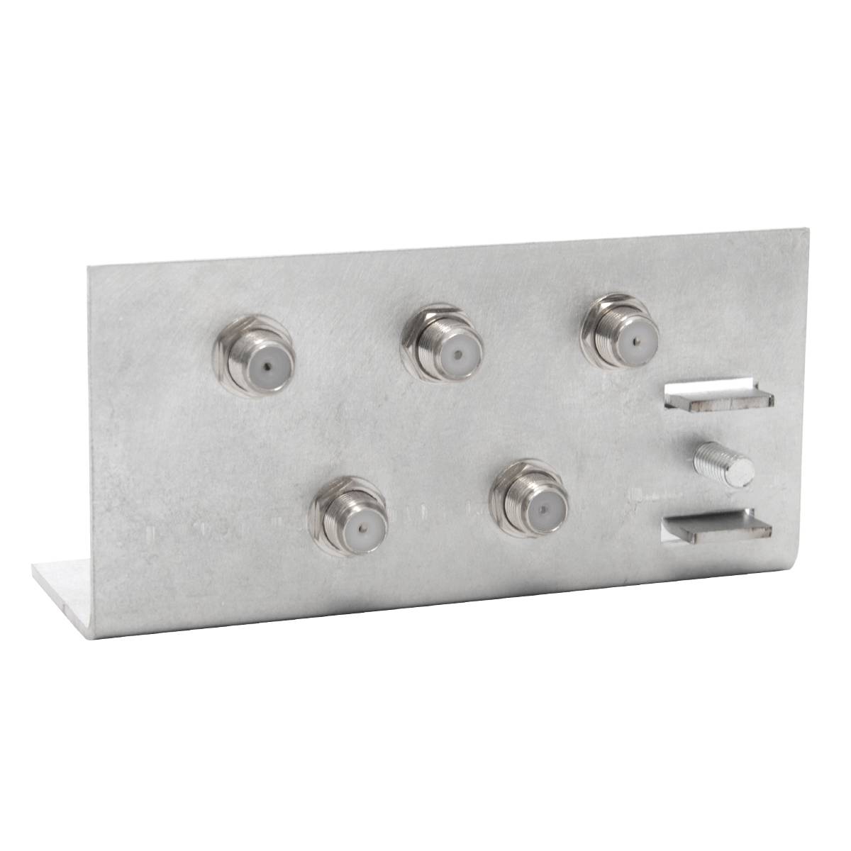 PremiumX Erdungswinkel 5-Fach Erdungsschiene doppelreihig SAT Erdungsblock 5x F-Doppelbuchse