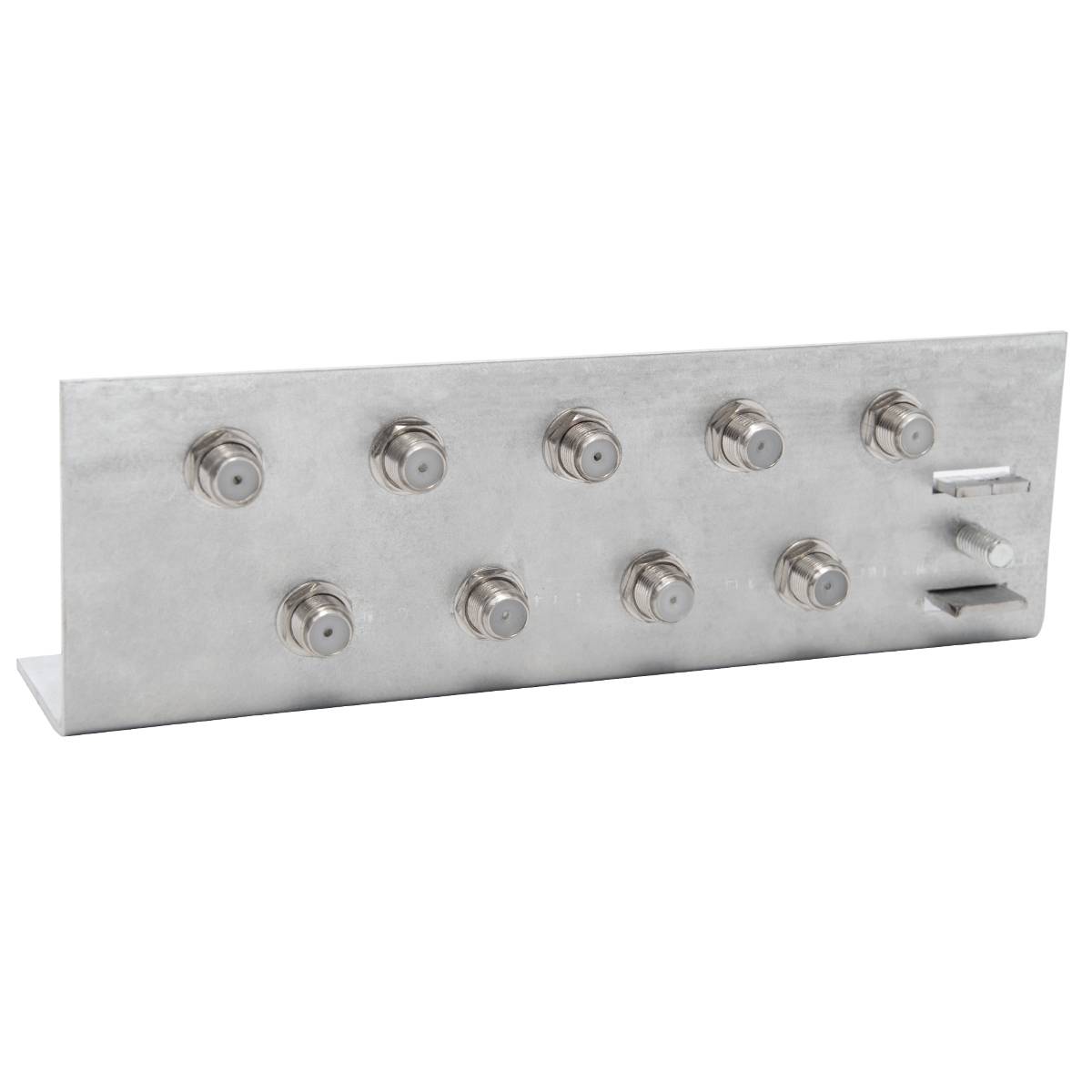 PremiumX Erdungswinkel 9-Fach Erdungsschiene doppelreihig SAT Erdungsblock 9x F-Doppelbuchse