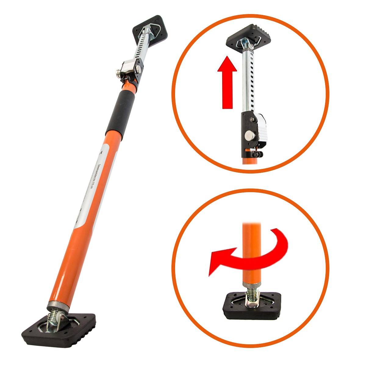 SCHMIDT security tools Sicherungsstange 101-175cm Einbruchsicherung Fenster Tür Einbruchschutz Fenstersicherung Türsicherung