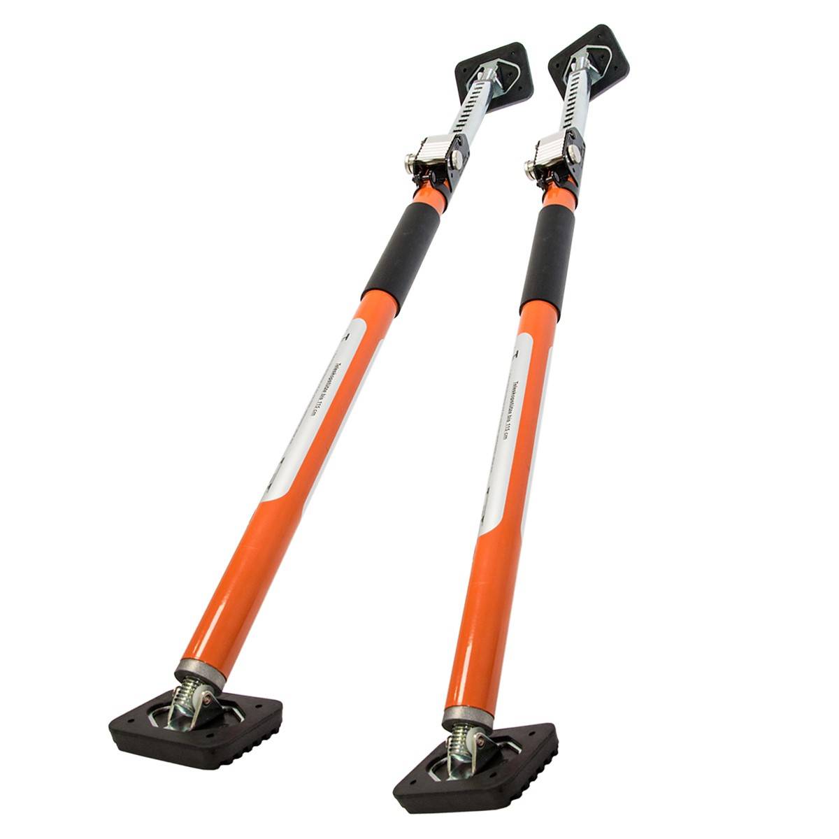 SCHMIDT security tools 2x Türspanner Zargen-Zwinge Zargenspanner Türspreize Tür-Einbau Teleskop-Spanner stufenlos verstellbar 65-115 cm