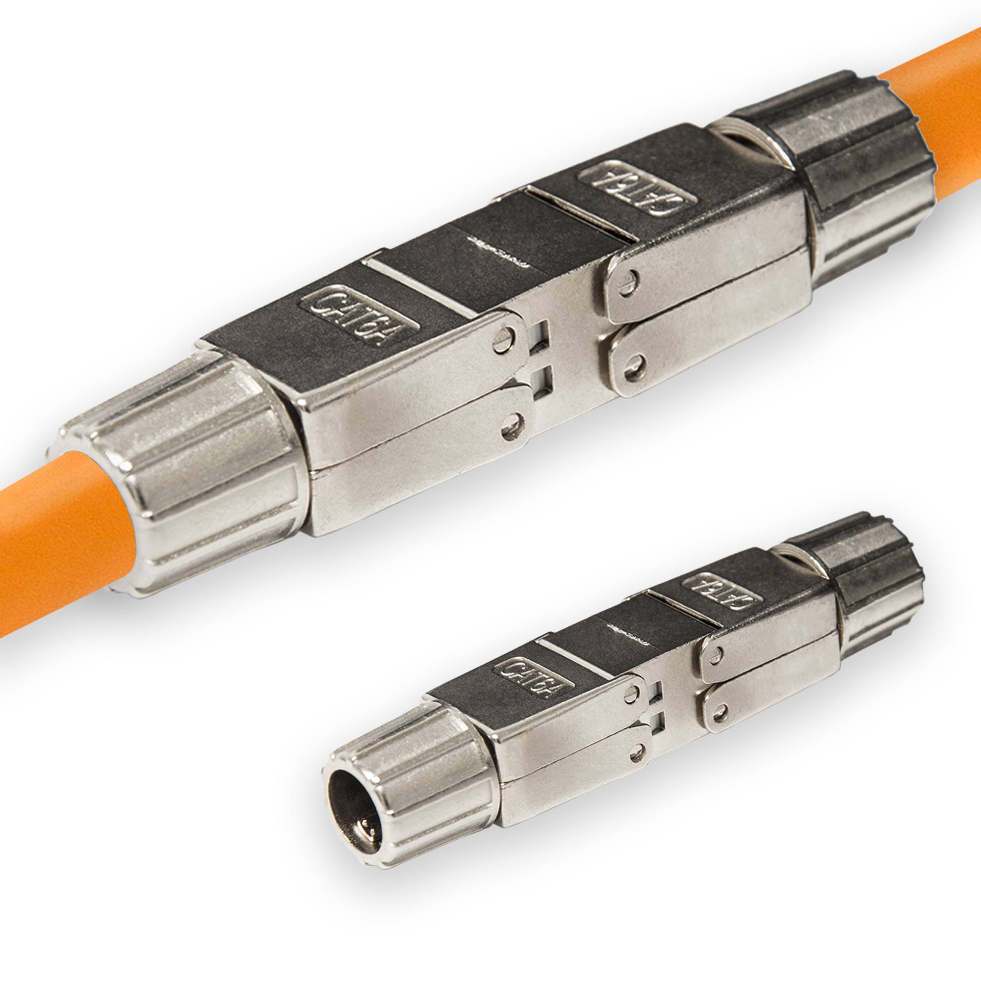 PremiumX 2x CAT 6a RJ45 Netzwerkkabel Verlängerung LAN Kabel CAT5, CAT6 und CAT7 Verbindungsstecker Ethernet Installationskabel Verbinder Kupplung