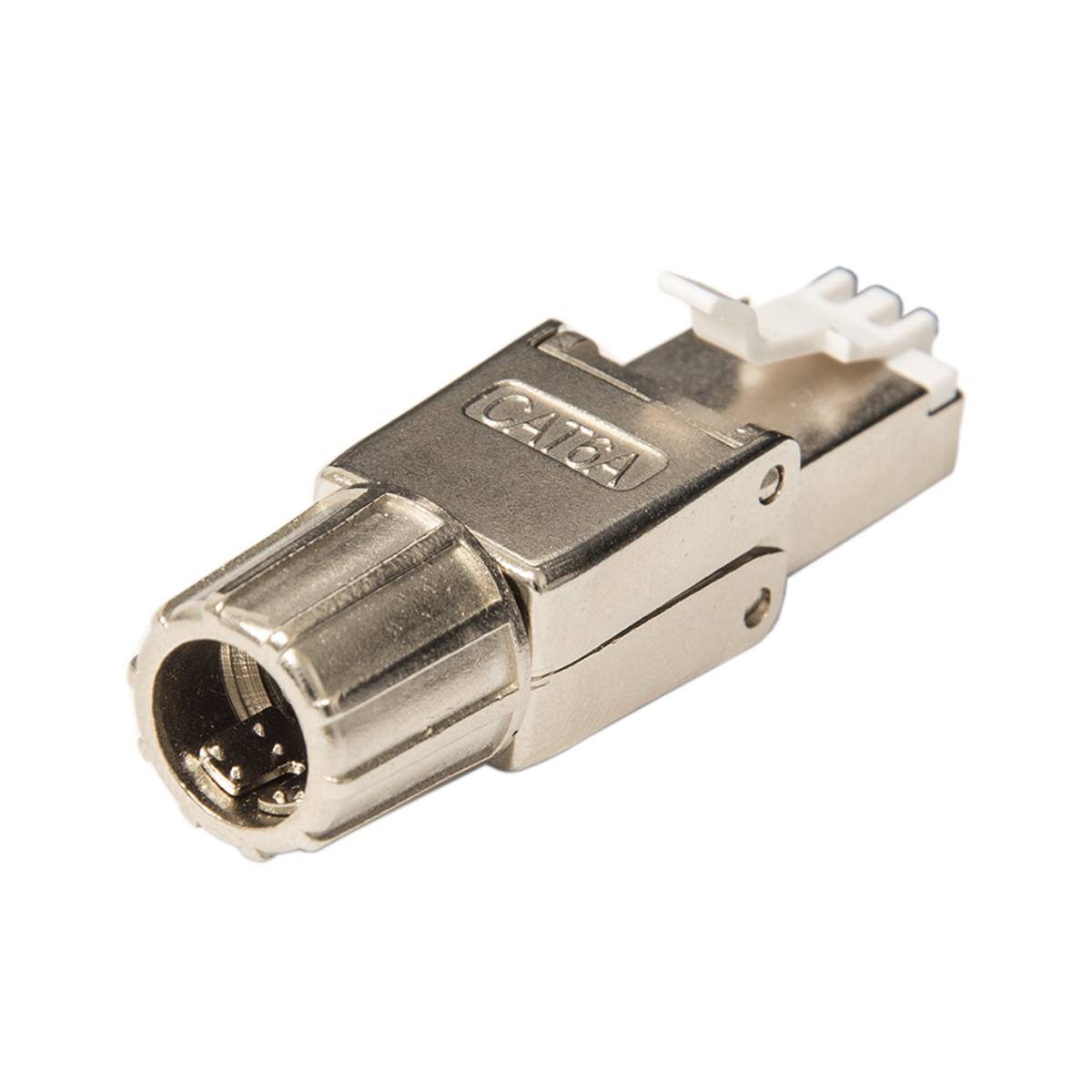 PremiumX 4x Netzwerkstecker RJ45 Cat 6a Stecker Stahl für Verlegekabel Netzwerkkabel Kabel Ethernet Werkzeuglos Werkzeugfrei LAN Anschluss 10 Gbit/s
