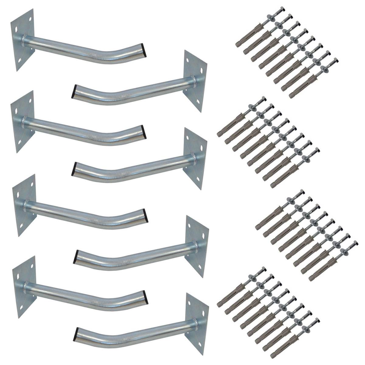 PremiumX 8x Autoreifen Wandhalter 35cm Reifenhalter für Felgen-Halterung inkl. Befestigung Montage-Schraubensatz