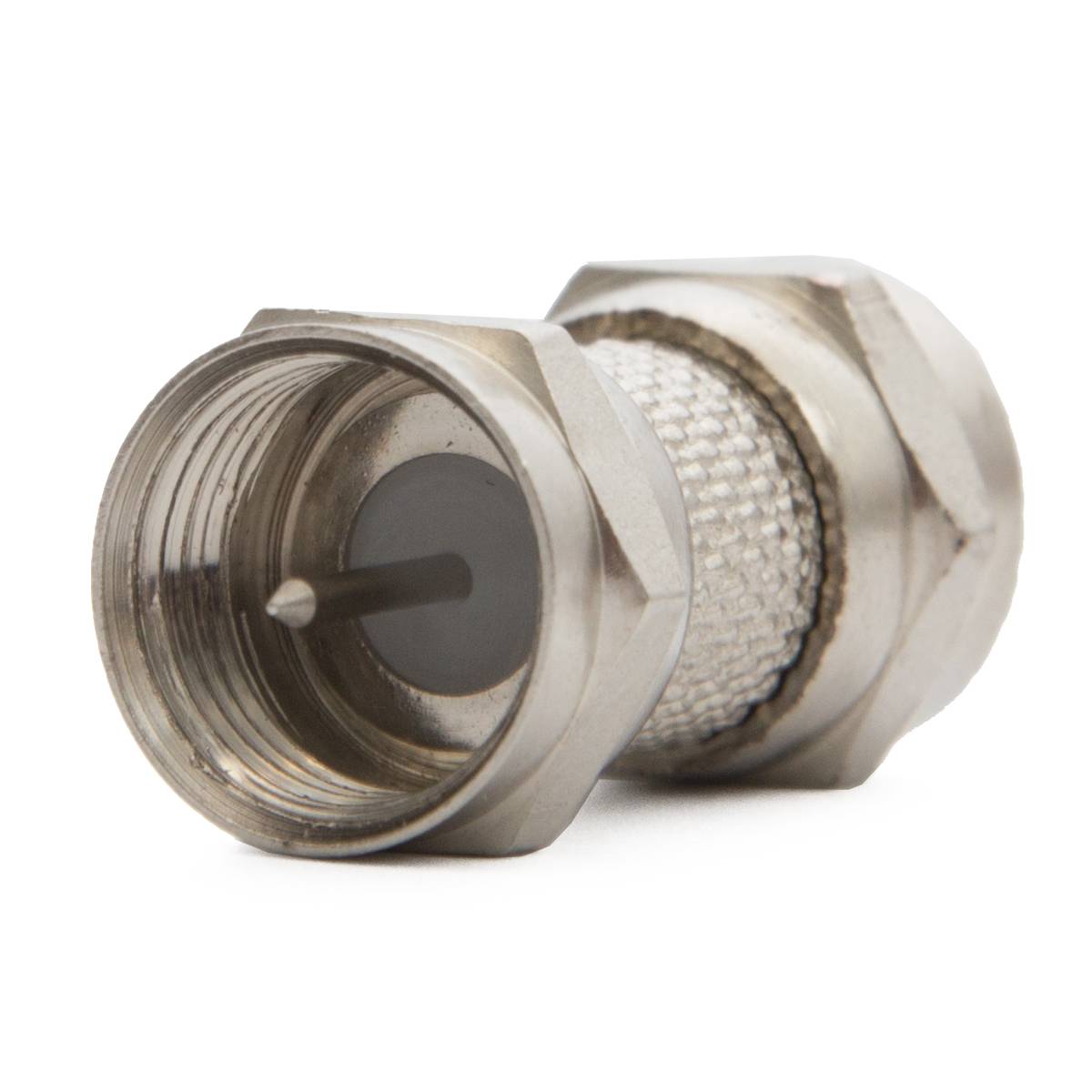 20x F-Stecker Adapter F-Doppelstecker SAT Kabel Verbinder Männlich + 20x Gummidichtung