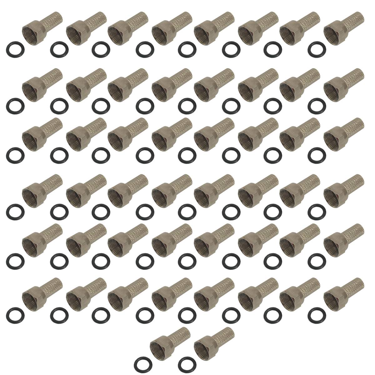 PremiumX 50x F-Stecker 5,2 mm mit Dichtring F-Connector F Type Coax