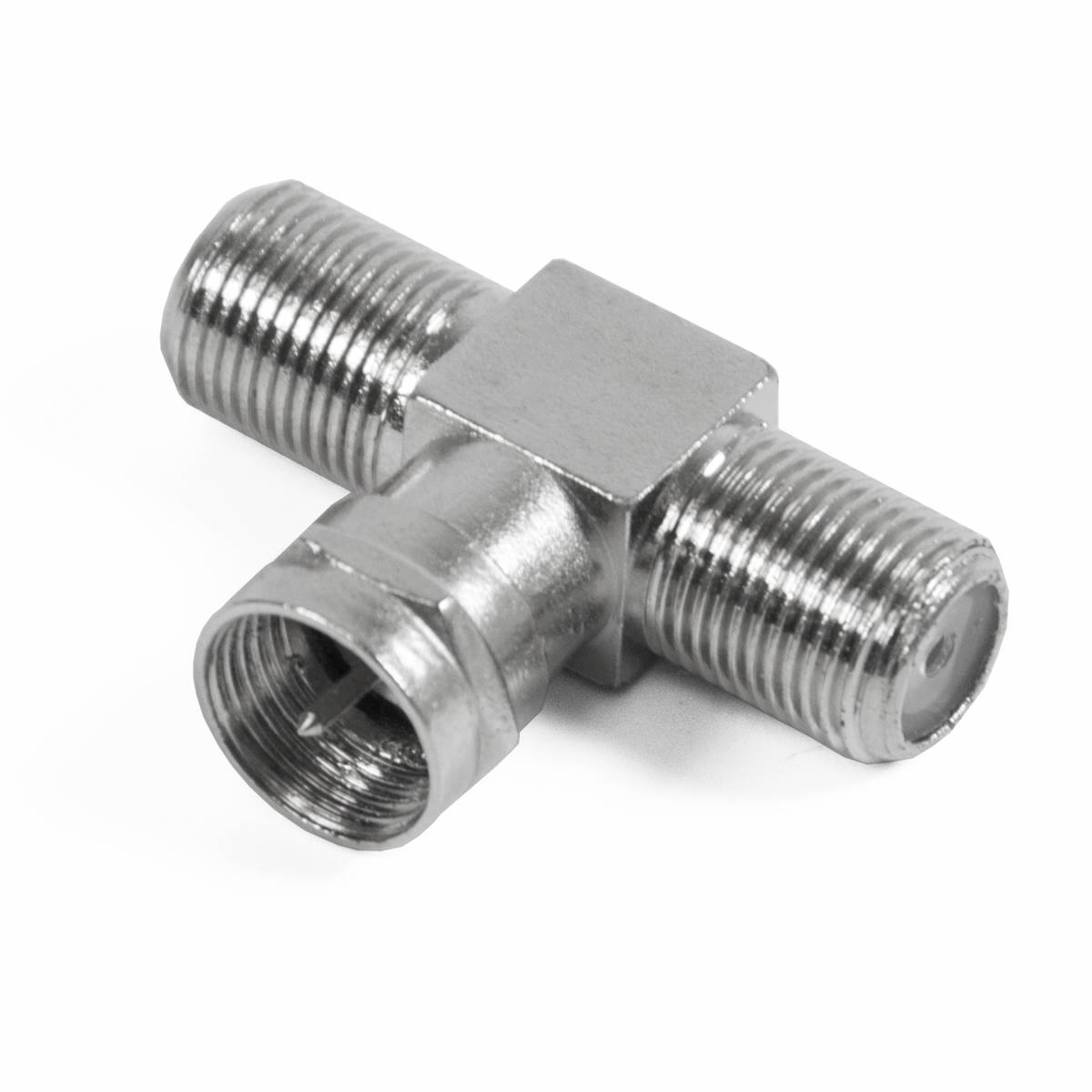 Premium X 4x F-Adapter F-Stecker auf 2x F-Kupplungen Set Splitter Verbinder für Koaxialkabel Antennenkabel