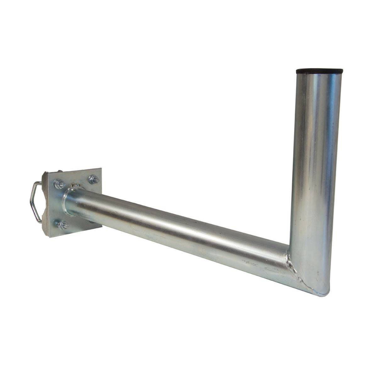 SkyRevolt 45-50cm Ø 48mm Geländerausleger Balkonhalterung Geländerhalter SAT-Antenne Mast-Ausleger Wandhalter mit Schellen L-Halter für Satelliten
