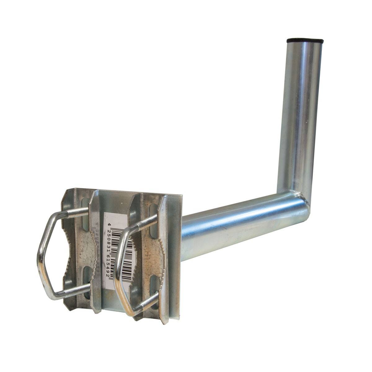 SkyRevolt 20-25cm Ø 48mm Geländerausleger Balkonhalterung Geländerhalter SAT-Antenne Mast-Ausleger Wandhalter mit Schellen L-Halter für Satelliten