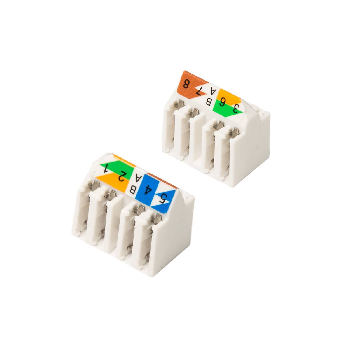 PremiumX 2x Verlängerung LAN Kabel für CAT6A RJ45 Verbindungsstecker Ethernet Verbinder Kupplung Netzwerkstecker Adapter