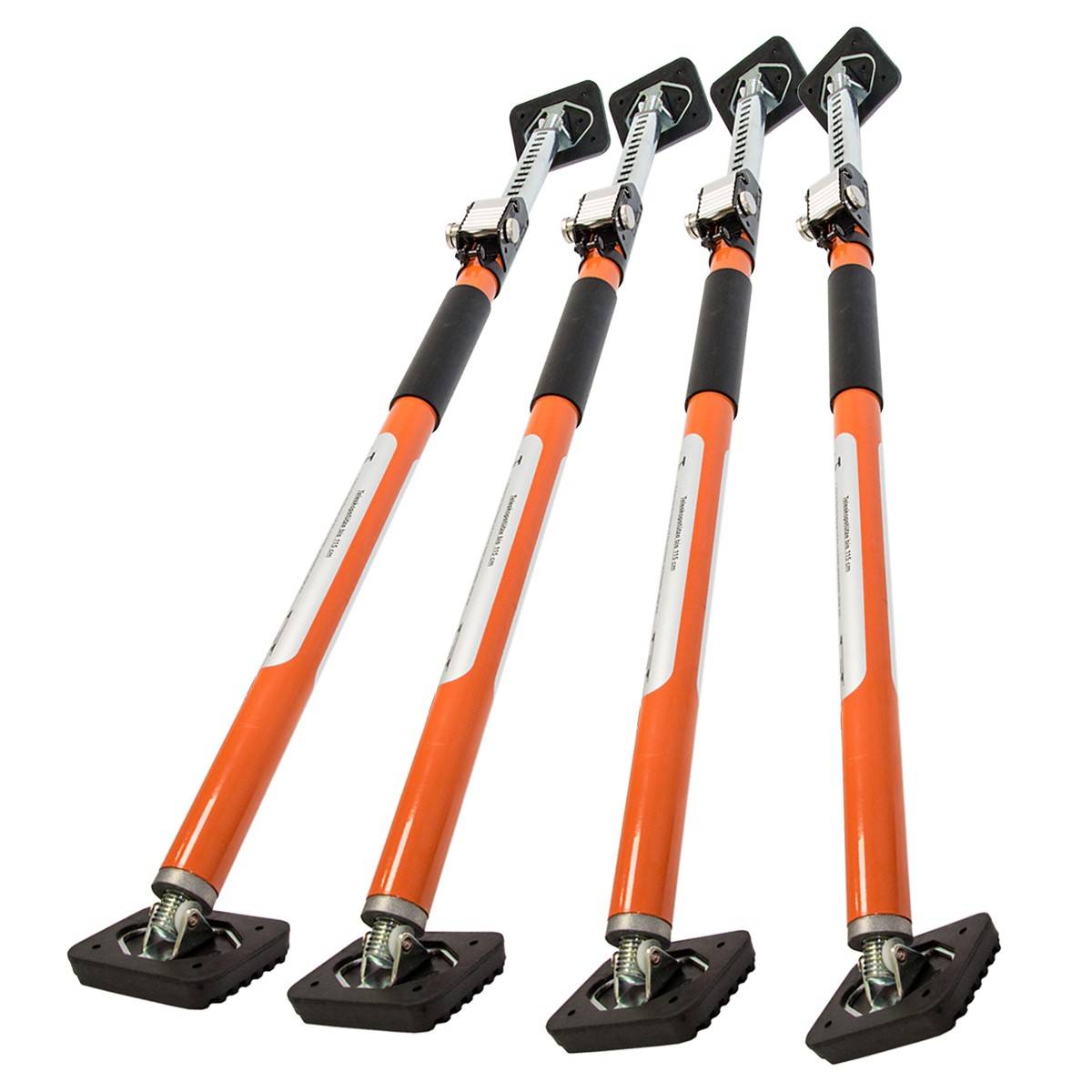 SCHMIDT security tools 4x Türspanner Zargen-Zwinge Zargenspanner Türspreize Tür-Einbau Teleskop-Spanner verstellbar 65-115 cm