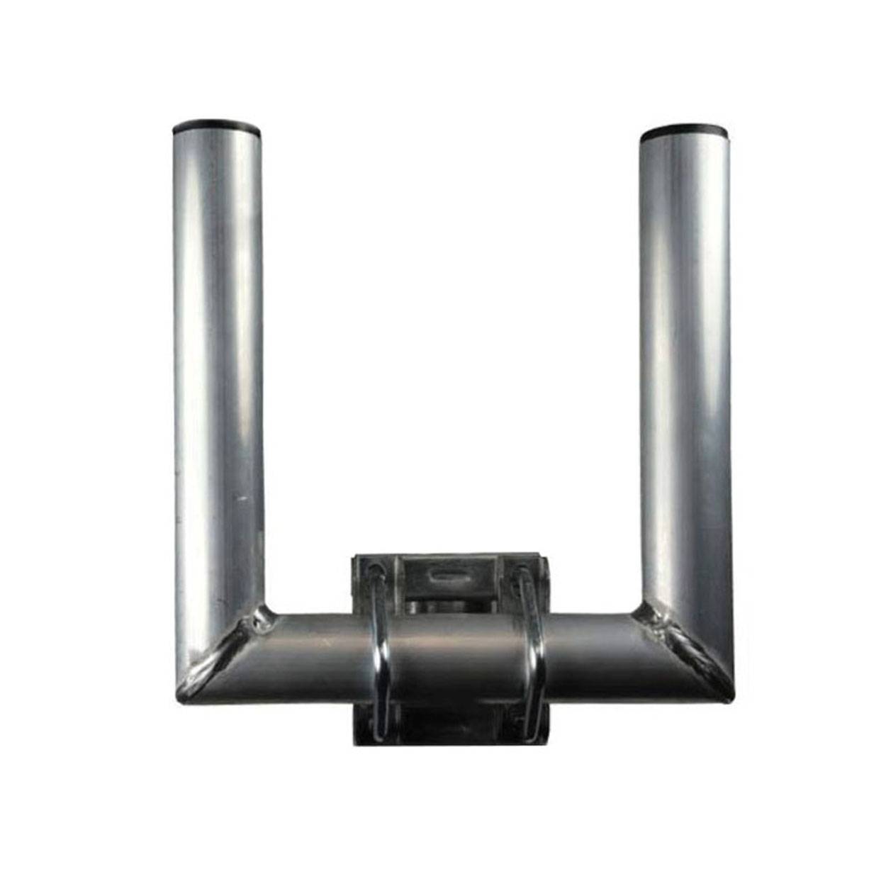 SkyRevolt Duo-Wand-Halter 25cm Rohr 40mm Doppel-Mastausleger zweifacher SAT Mast Ausleger U-Halter für Außen Antenne Aluminium