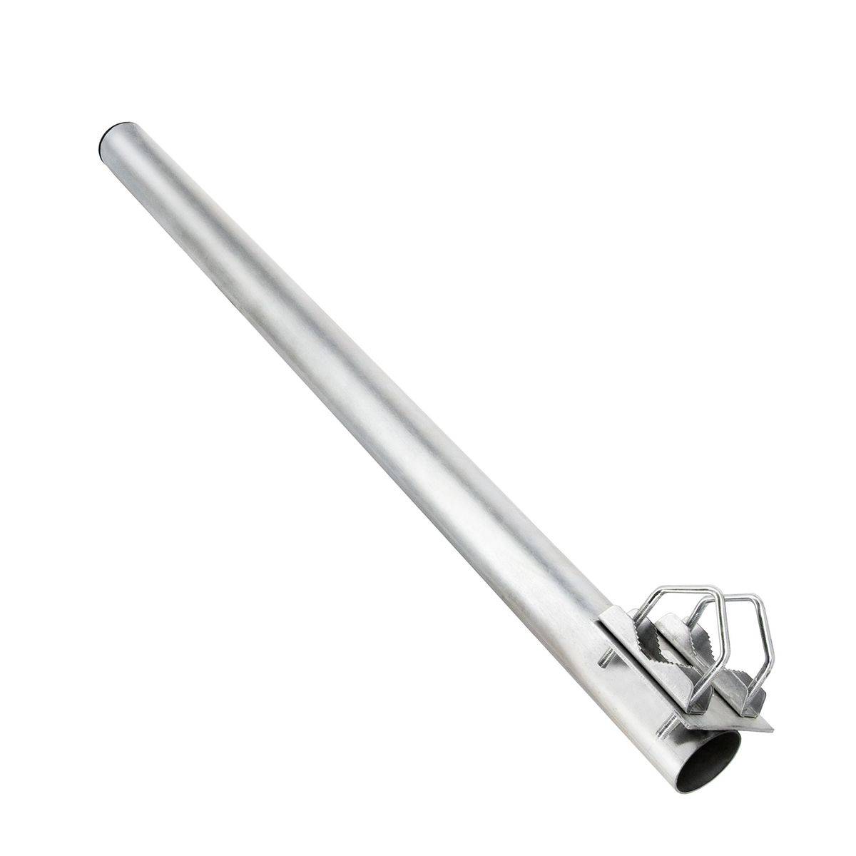 SkyRevolt Balkon-Halter 50cm Ø 50mm Mast Aluminium Geländer-Halterung für Satellitenschüssel Satelliten-Anlage SAT-Ausleger Mastaufsatz Mastverlä