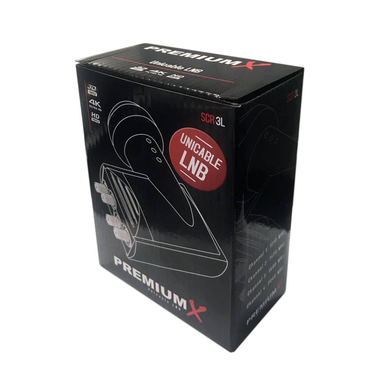 PremiumX SCR-3L SAT Unicable LNB SCR 3 Legacy Einkabel System Unikabel 4 + 3 Teilnehmer FullHD HDTV UltraHD 4K 8K