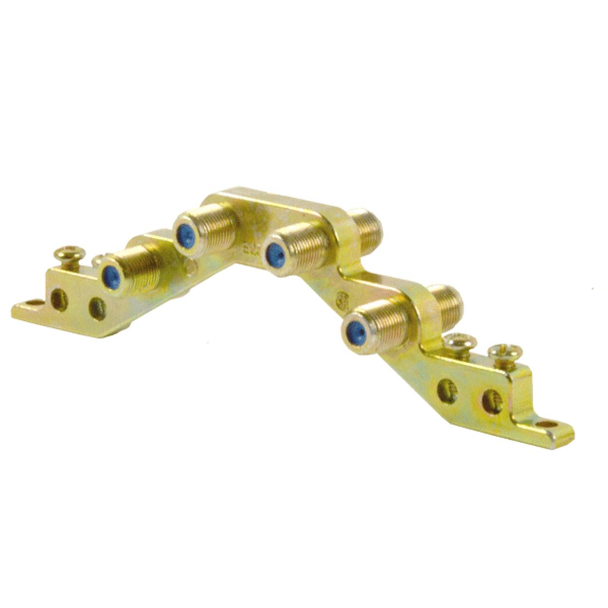 PremiumX Erdungsblock 4-fach F-Erdungsblock für Koax Leitungen SAT Blitzschutz Block Potentialausgleich F-Verbinder