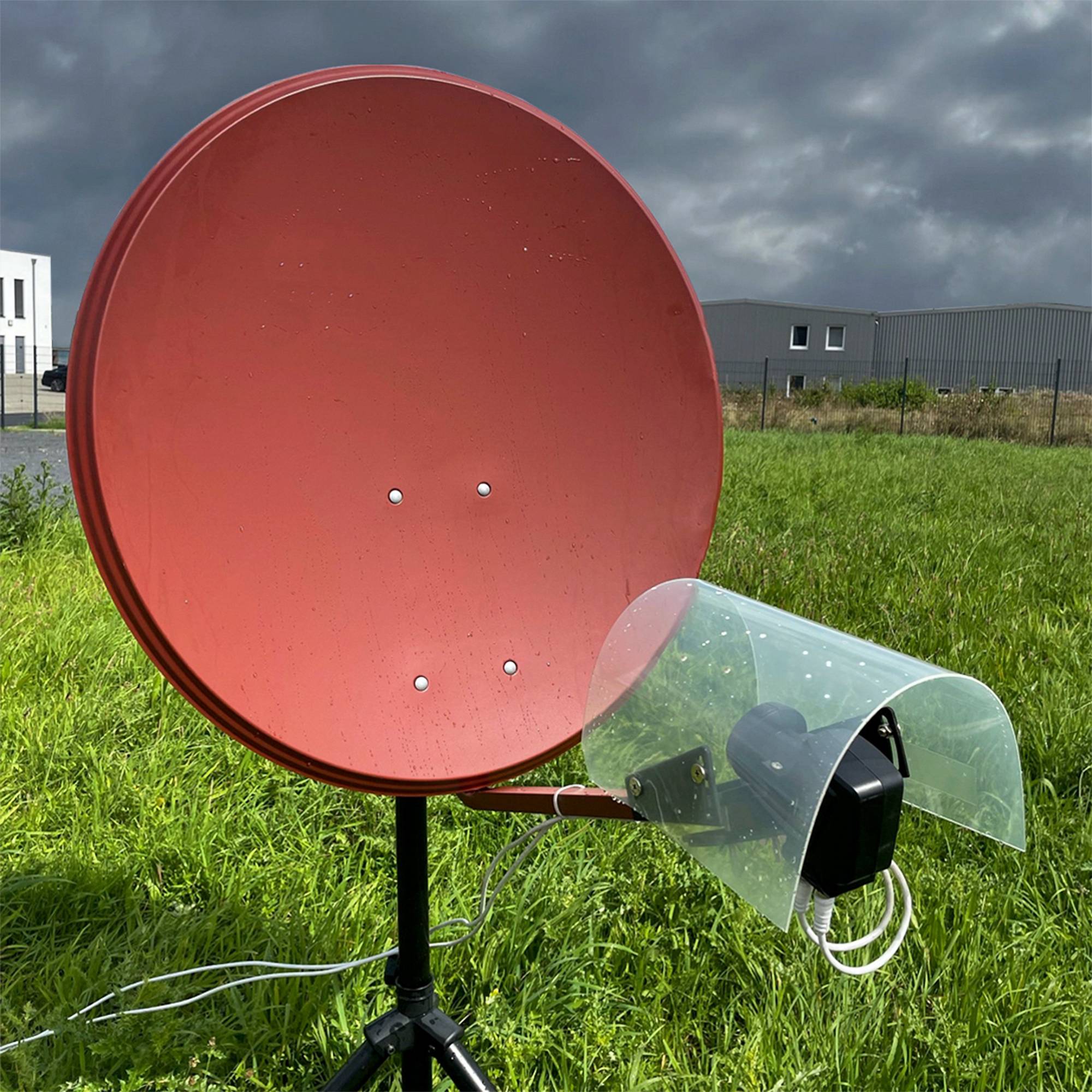 PremiumX LNB Wetterschutzhaube für 2x SAT LNB schützt vor Schnee Hagel und Regen - Störungsfrei Fernsehen