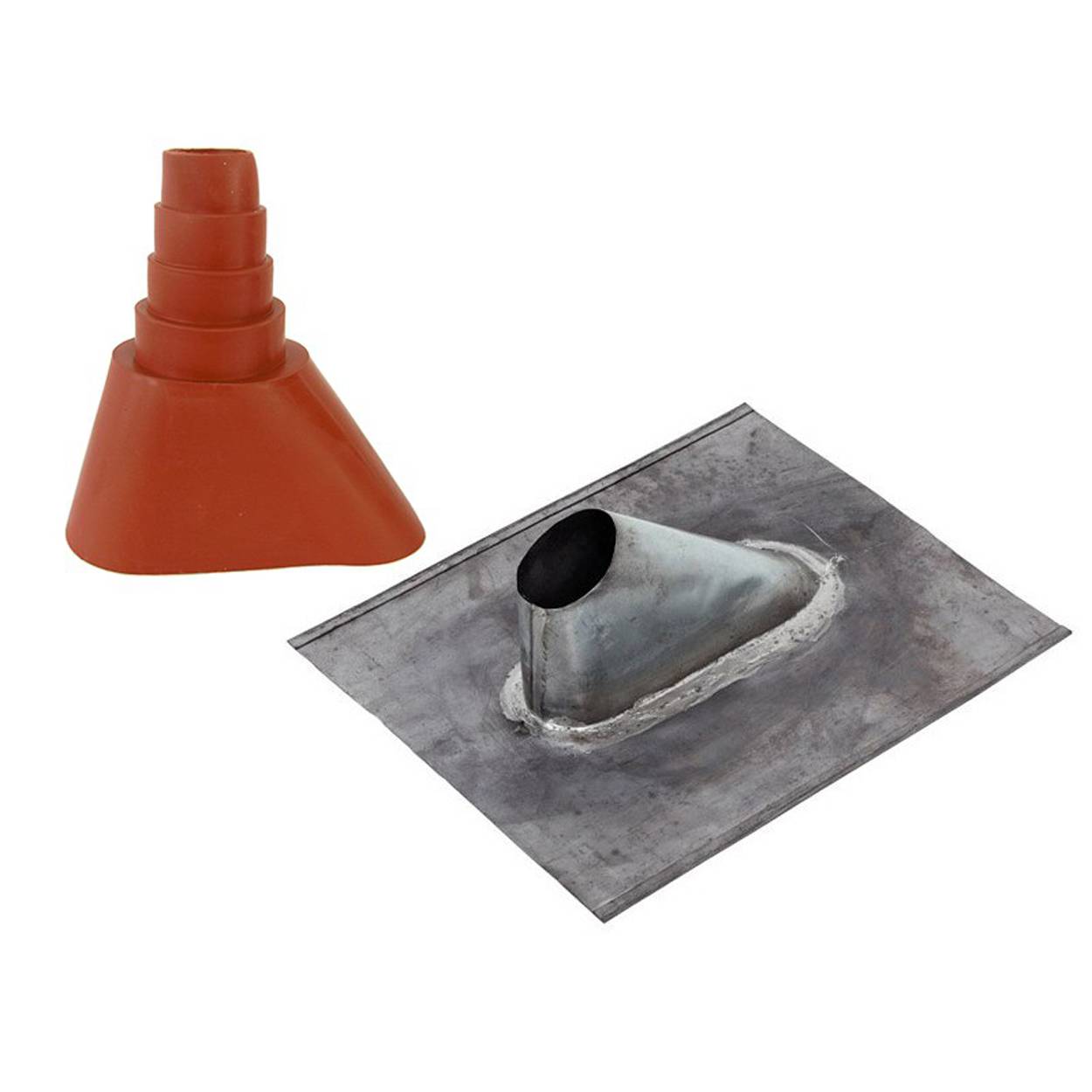 PremiumX Bleiziegel Bleipfanne Dachpfanne Dachabdeckung Blei Pfanne Ziegel biegbar inkl. Gummimanschette Wetter beständig