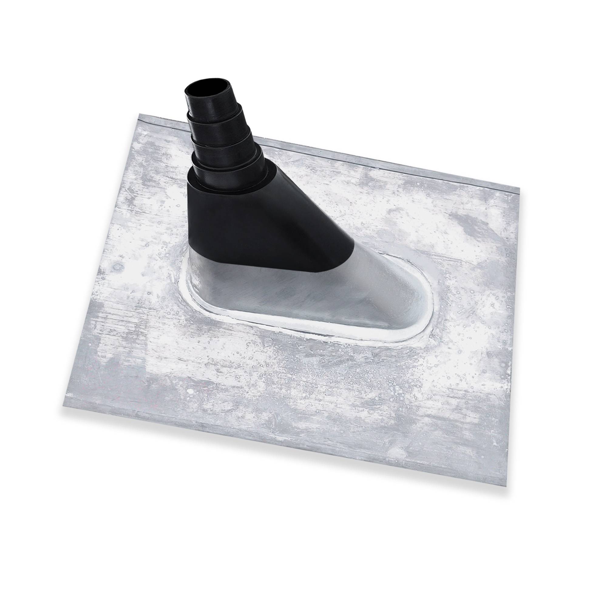 SkyRevolt Dachpfanne aus Blei Bleiziegel Bleipfanne Dachabdeckung Dachziegel Universal mit Gummimanschette Schwarz