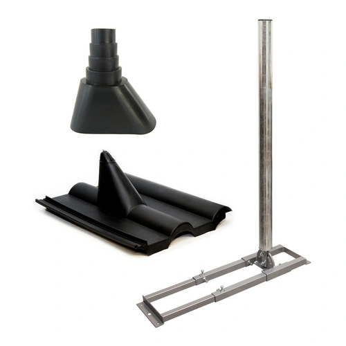 SkyRevolt SAT Dachsparrenhalter 1 m Mast 60 mm Stahl feuerverzinkt Sparren-Halterung für Satelliten-Antenne Satellitenschüssel mit Frankfurter Dacha SkyRevolt SAT Dachsparrenhalter 1 m Mast 60 mm Stahl feuerverzinkt Sparren-Halterung für Satelliten-Antenne Satellitenschüssel mit Frankfurter Dacha