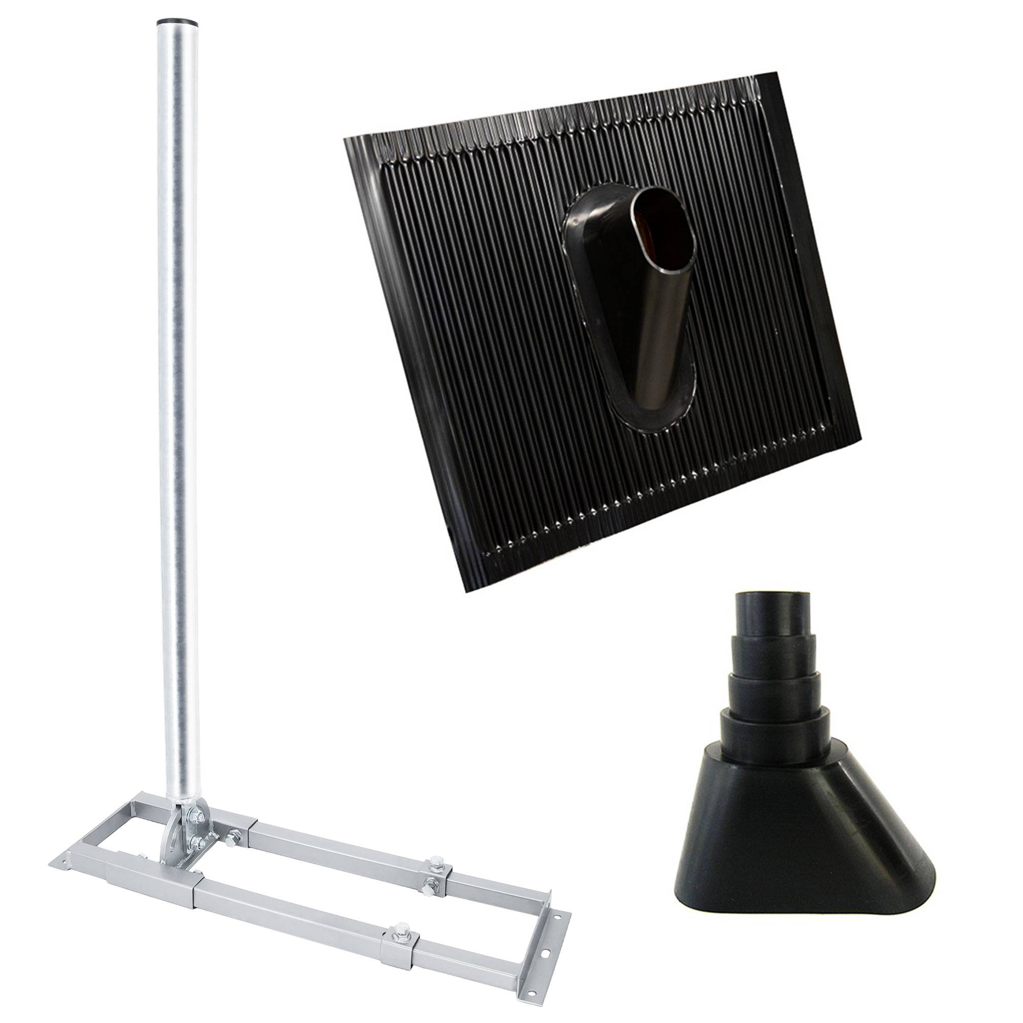 PremiumX PROFI X100-48 SAT Dachsparrenhalter 100 cm Mast 48 mm Stahl feuerverzinkt Sparren-Halterung für Satelliten-Antenne Satellitenschüssel mit