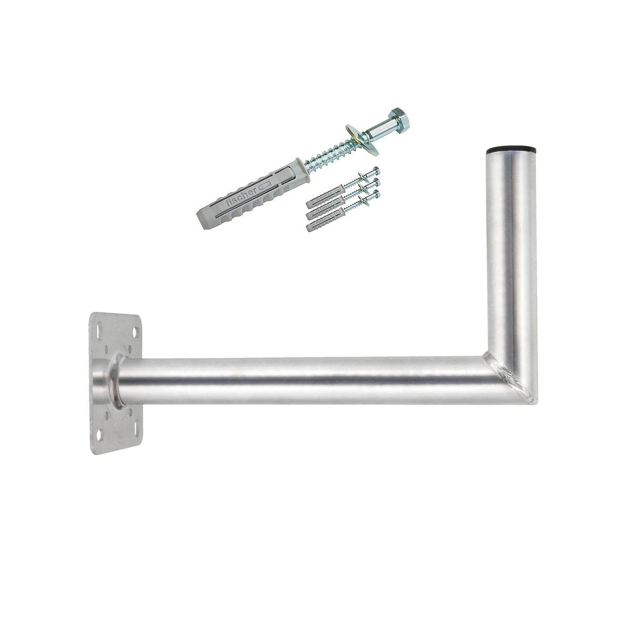 PremiumX 45cm Wandhalter Aluminium SAT ALU Wand Halterung mit Schraubensatz für Wand Montage