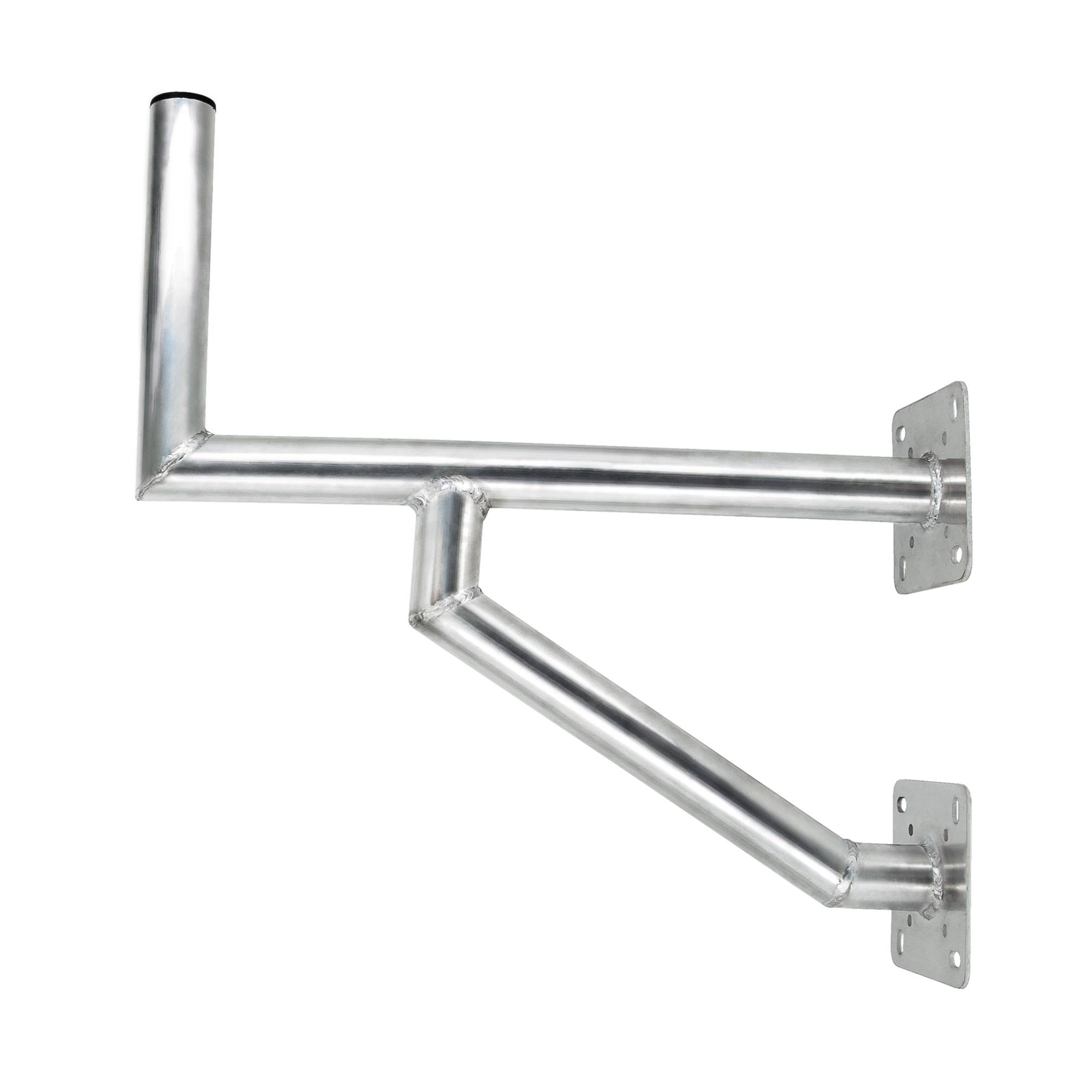 PremiumX 60cm Wandhalter Aluminium zwei Wandplatten SAT Wand-Halterung für Satelliten-Schüssel Wandausleger Schraubensatz