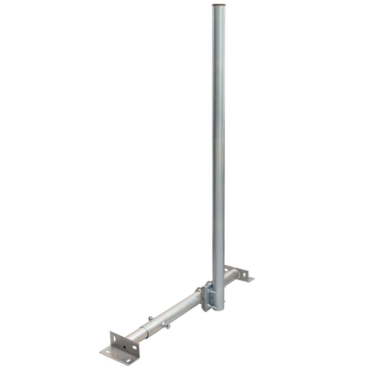 PremiumX BASIC X120-48 SAT TV Teleskop-Dachsparrenhalter 120cm Mast 48mm Stahl feuerverzinkt Halterung für Satelliten-Antenne Satellitenschüssel Kab
