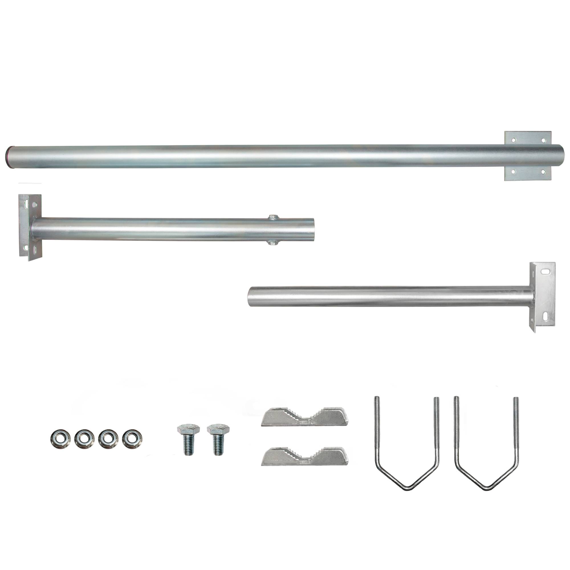 PremiumX BASIC X120-48 SAT TV Teleskop-Dachsparrenhalter 120cm Mast 48mm Stahl feuerverzinkt Halterung für Satelliten-Antenne Satellitenschüssel Kab