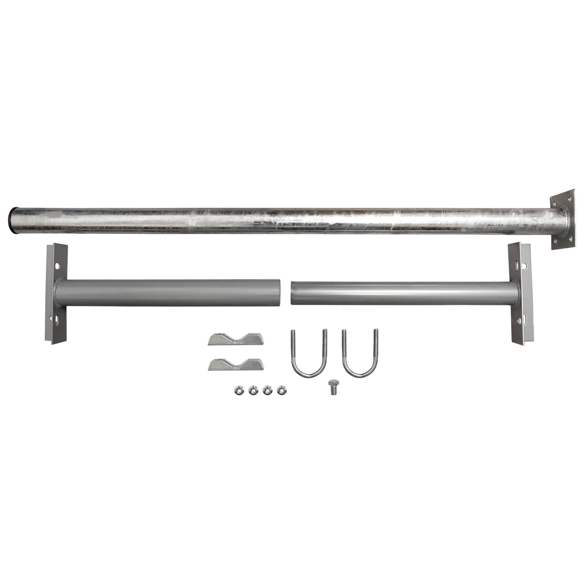 PremiumX BASIC X100-48 SAT TV Teleskop-Dachsparrenhalter 100cm Mast 48mm Stahl Dach-Sparren-Halterung für Satellitenschüssel