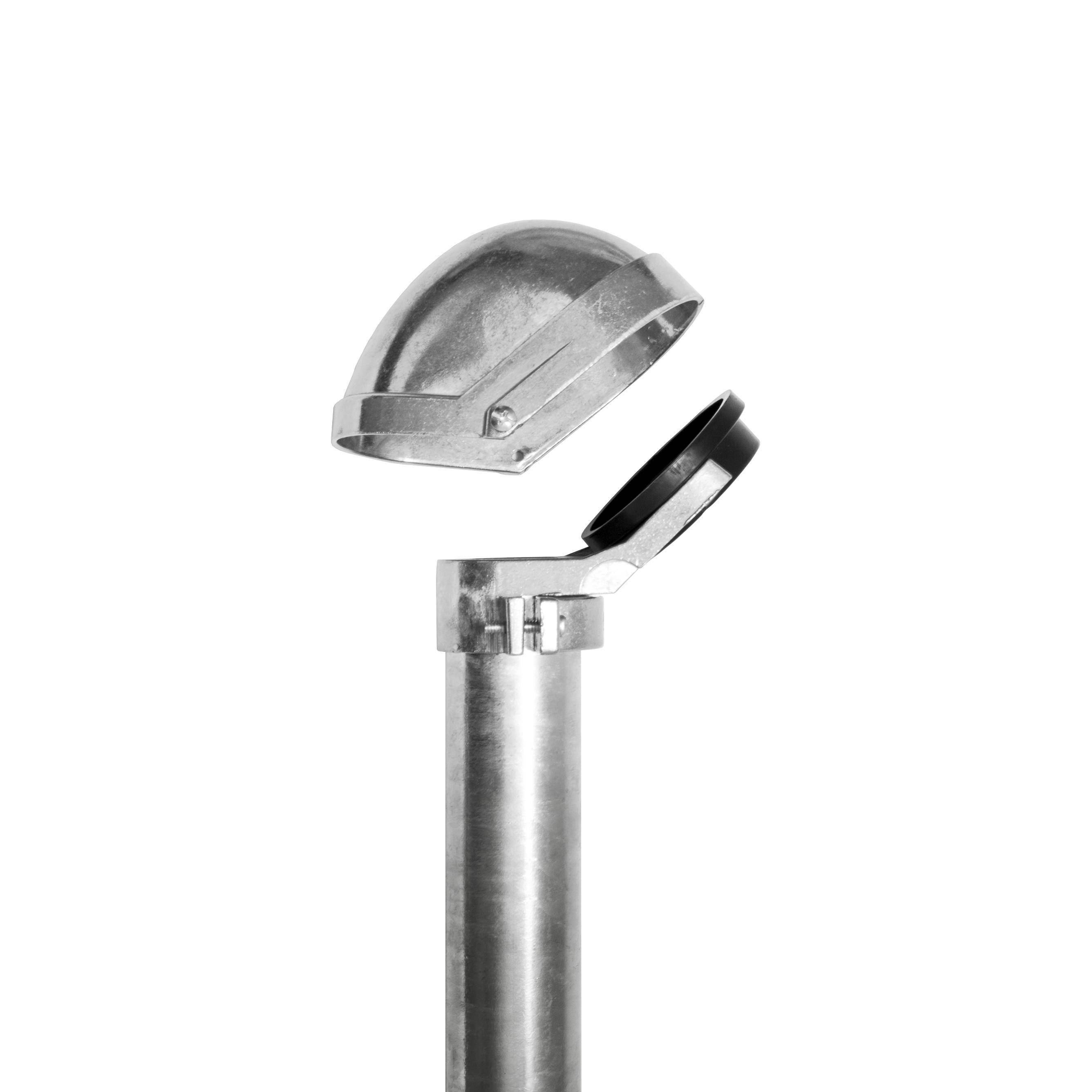 PremiumX Mastkappe mit Kabeldurchführung Aluminium für SAT Dachsparrenhalter Wandhalter Mast Durchmesser 48-52mm ALU