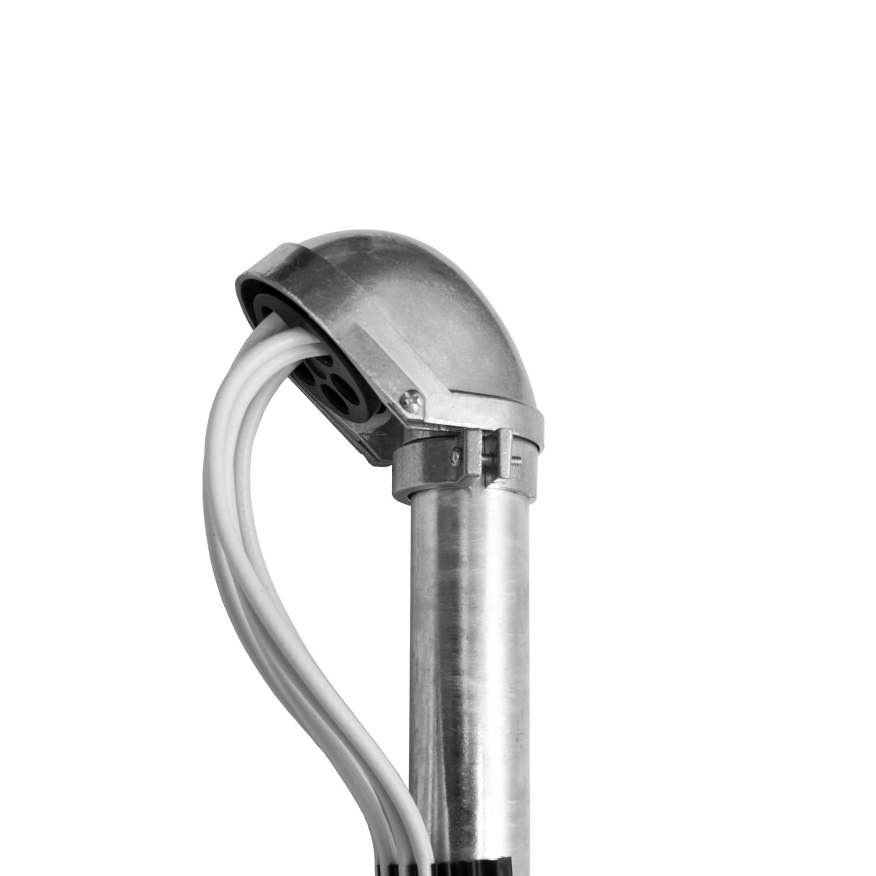 PremiumX Mastkappe mit Kabeldurchführung Aluminium für SAT Dachsparrenhalter Wandhalter Mast Durchmesser 48-52mm ALU