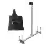 PremiumX BASIC Dachsparrenhalter 100cm Mast Sparrenhalter für Satellitenschüssel SAT-Antenne Dach-Montage Set schwarz PremiumX BASIC Dachsparrenhalter 100cm Mast Sparrenhalter für Satellitenschüssel SAT-Antenne Dach-Montage Set schwarz